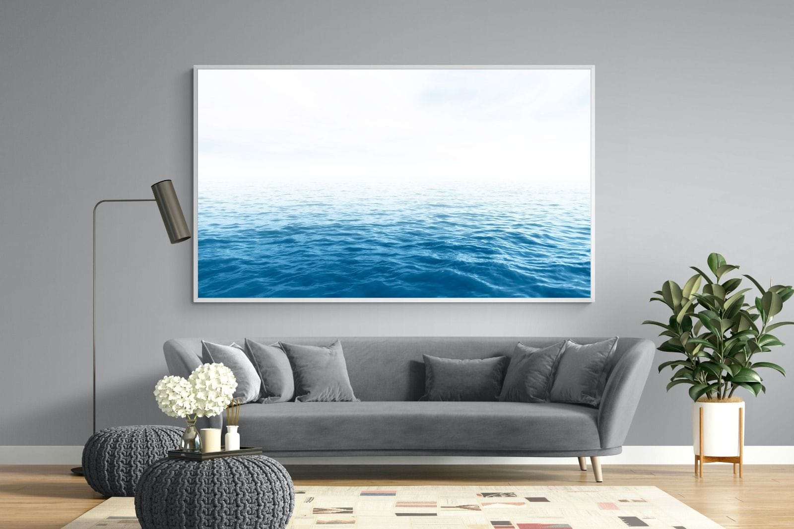 Endless Ocean-Wall_Art-220 x 130cm-Mounted Canvas-White-Pixalot