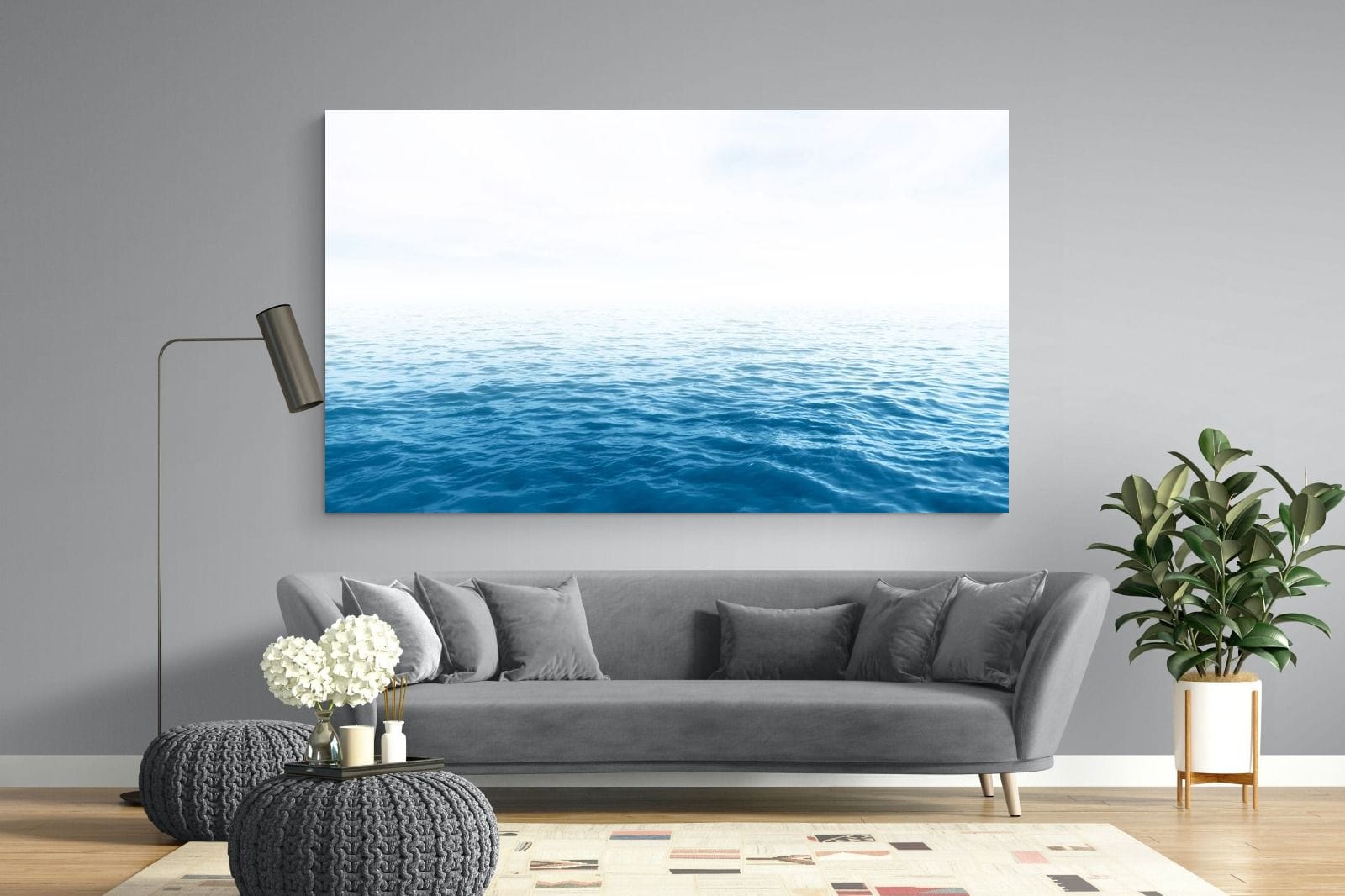 Endless Ocean-Wall_Art-220 x 130cm-Mounted Canvas-No Frame-Pixalot