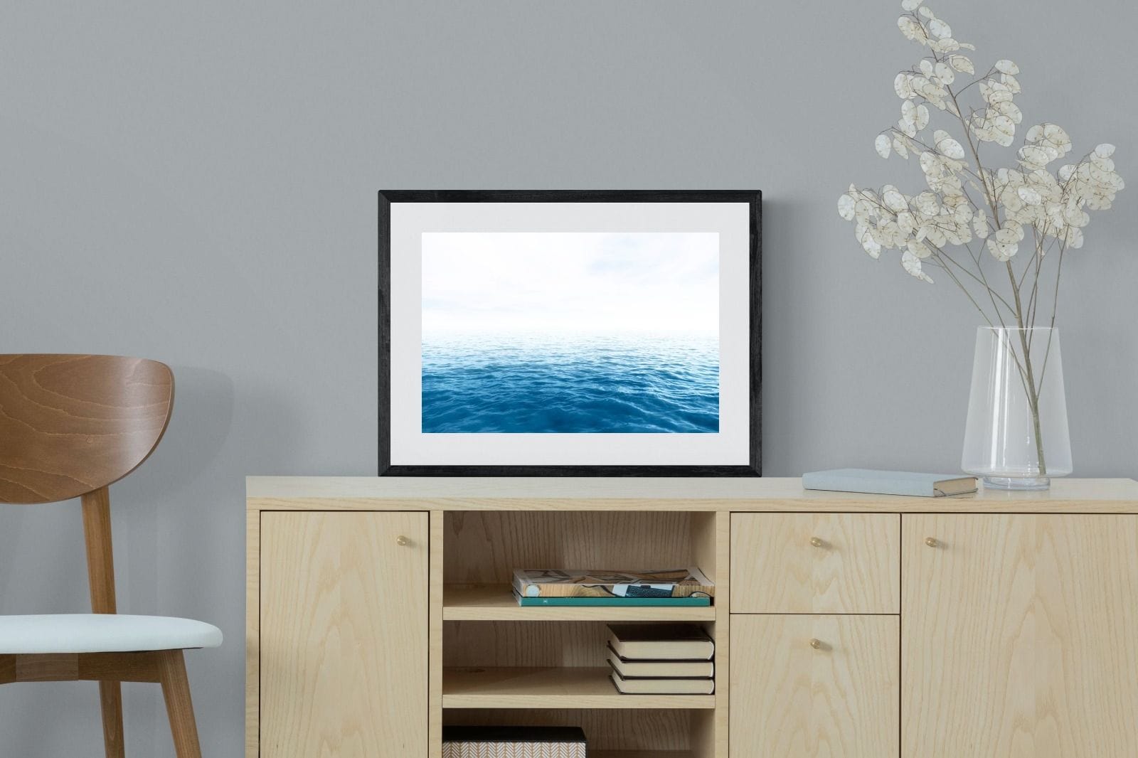 Endless Ocean-Wall_Art-60 x 45cm-Framed Print-Black-Pixalot