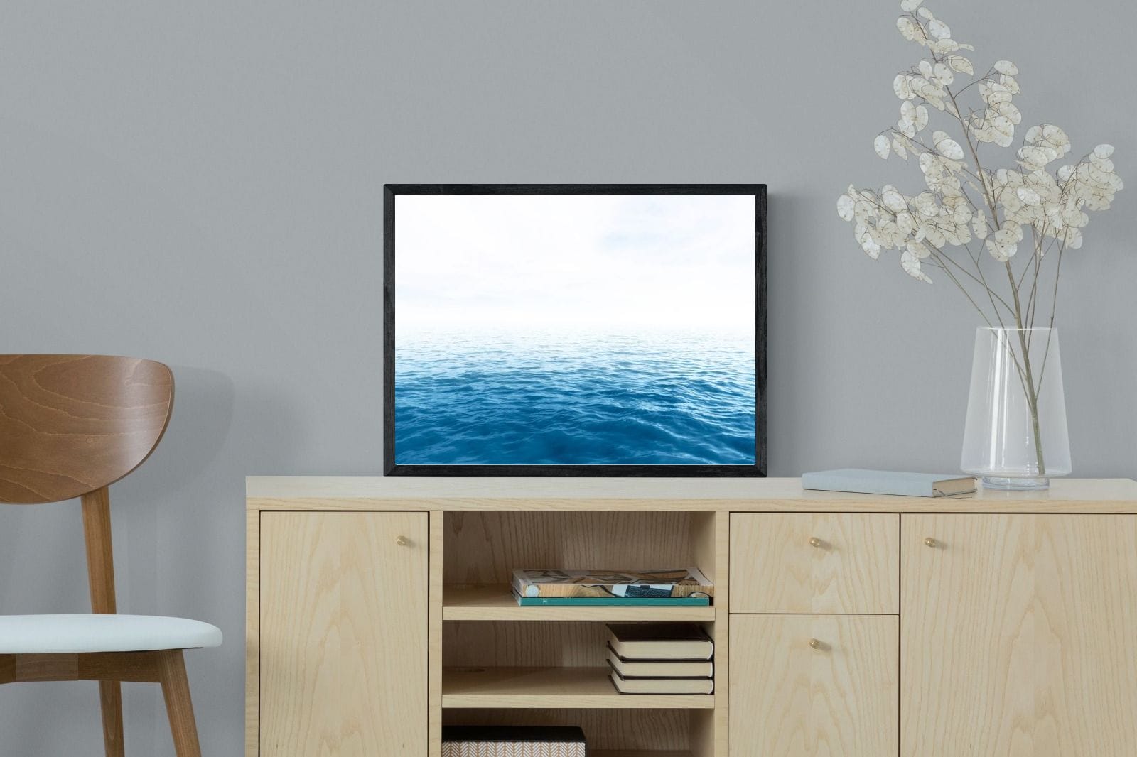 Endless Ocean-Wall_Art-60 x 45cm-Mounted Canvas-Black-Pixalot