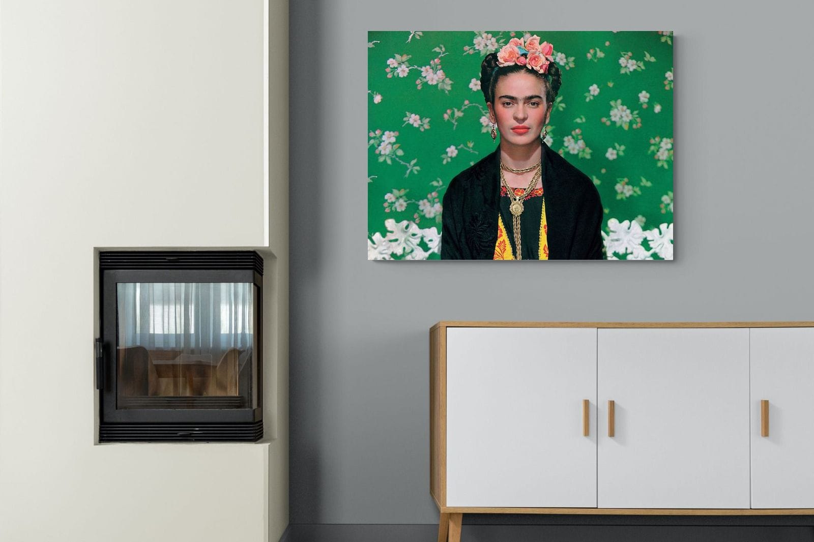 Fabulous Frida-Wall_Art-100 x 75cm-Mounted Canvas-No Frame-Pixalot