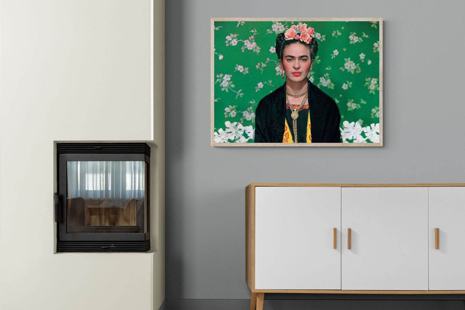 Fabulous Frida-Wall_Art-100 x 75cm-Mounted Canvas-Wood-Pixalot