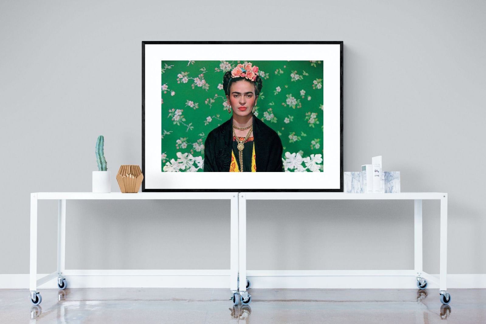 Fabulous Frida-Wall_Art-120 x 90cm-Framed Print-Black-Pixalot