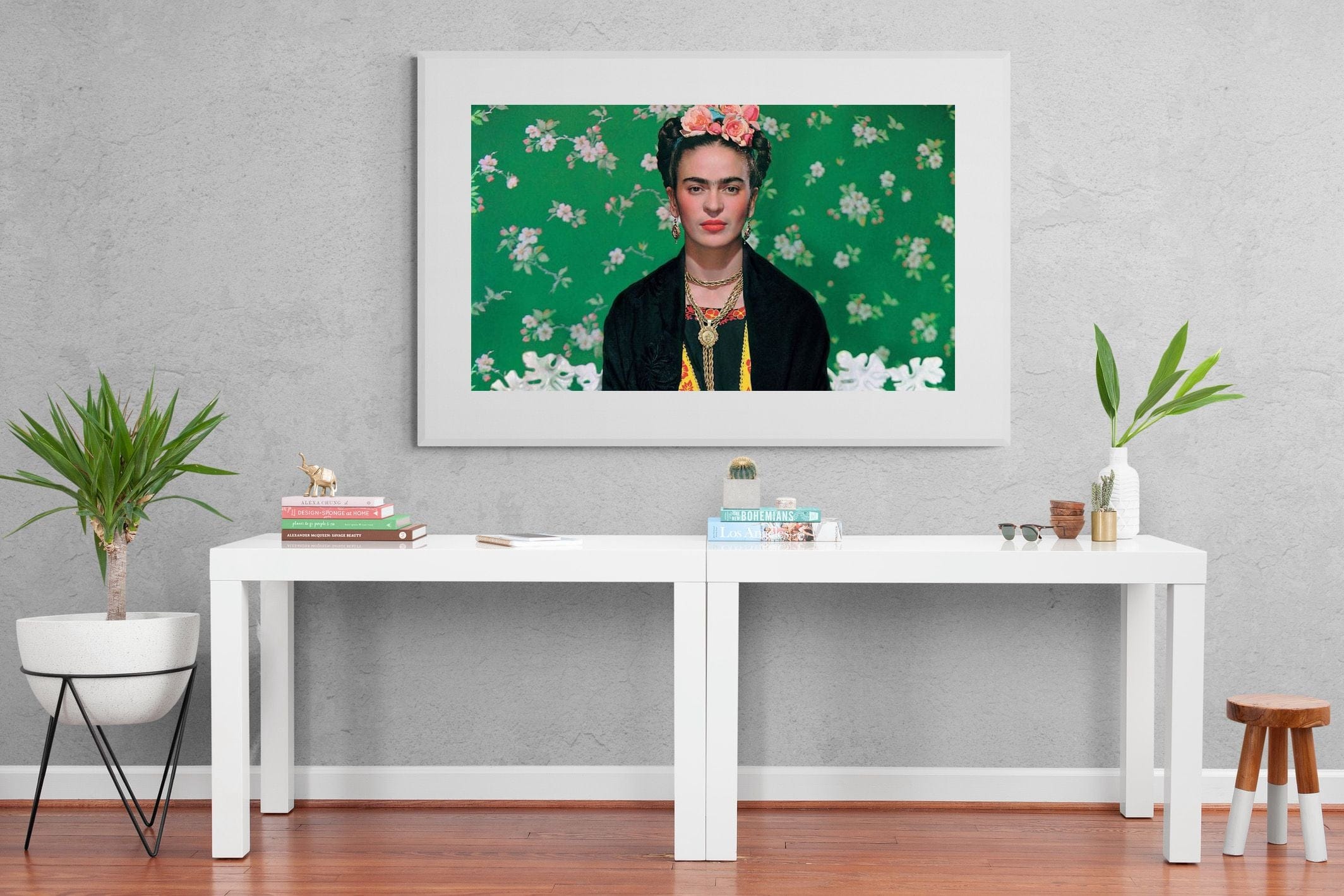 Fabulous Frida-Wall_Art-150 x 100cm-Framed Print-White-Pixalot