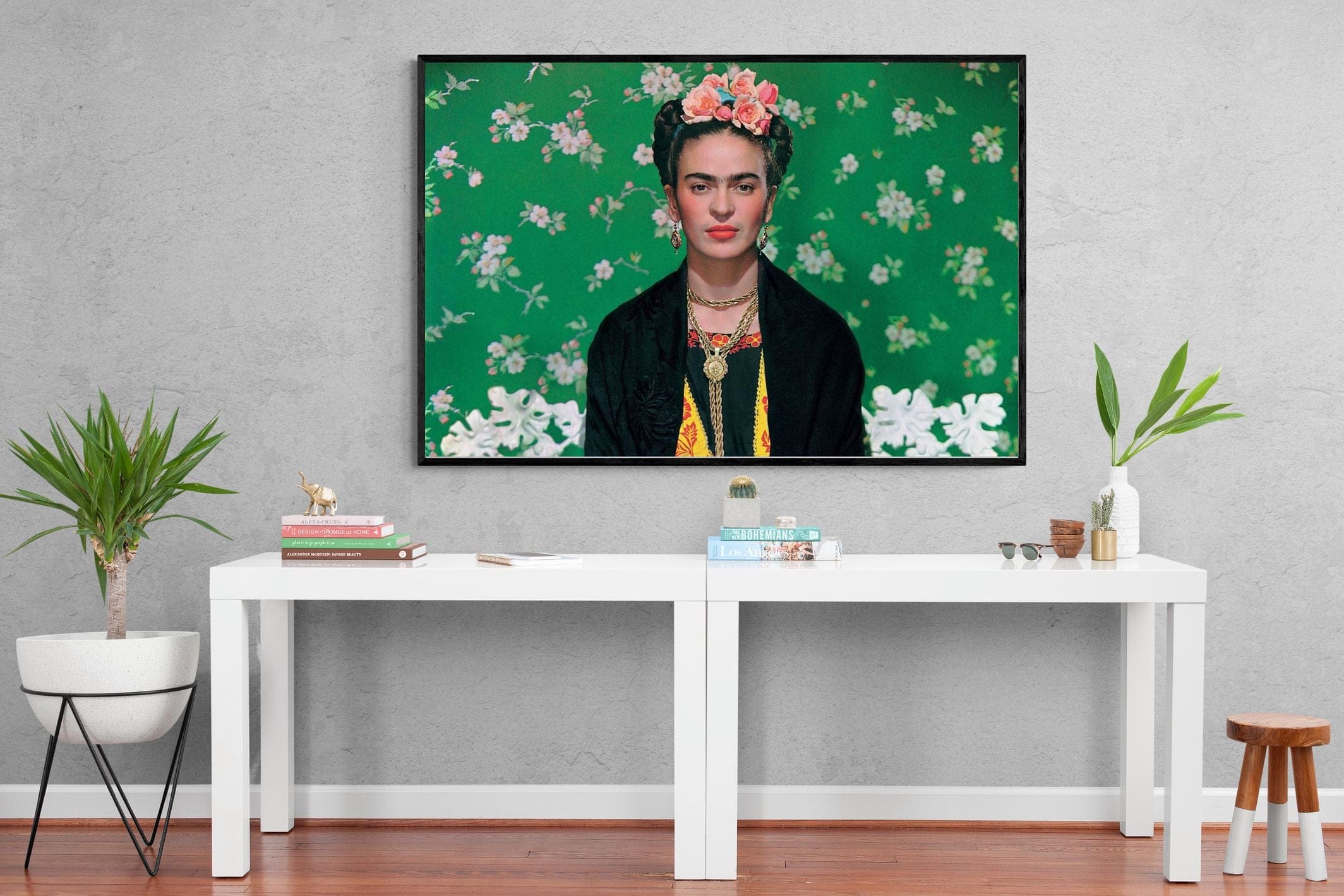 Fabulous Frida-Wall_Art-150 x 100cm-Mounted Canvas-Black-Pixalot