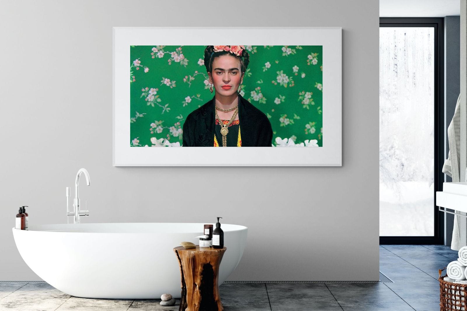 Fabulous Frida-Wall_Art-180 x 110cm-Framed Print-White-Pixalot