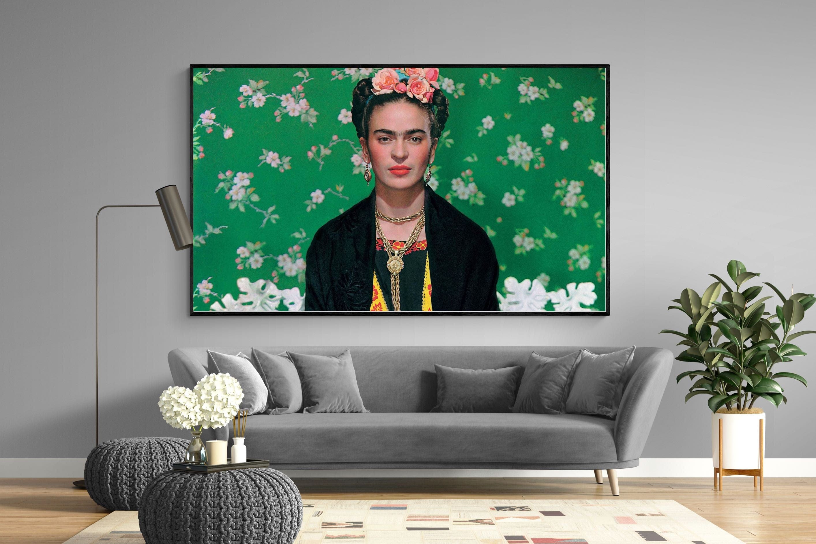Fabulous Frida-Wall_Art-220 x 130cm-Mounted Canvas-Black-Pixalot