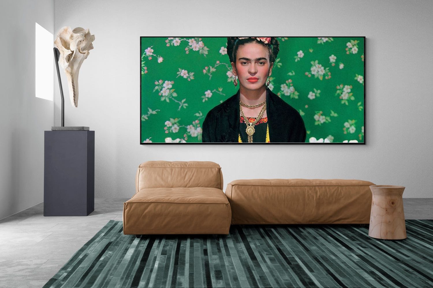 Fabulous Frida-Wall_Art-275 x 130cm-Mounted Canvas-Black-Pixalot