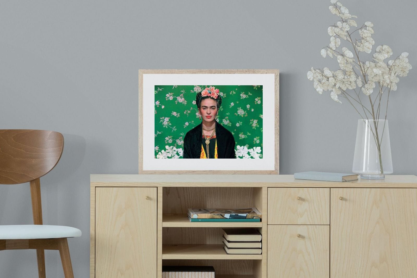 Fabulous Frida-Wall_Art-60 x 45cm-Framed Print-Wood-Pixalot