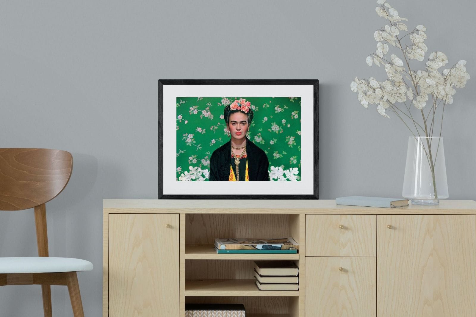 Fabulous Frida-Wall_Art-60 x 45cm-Framed Print-Black-Pixalot