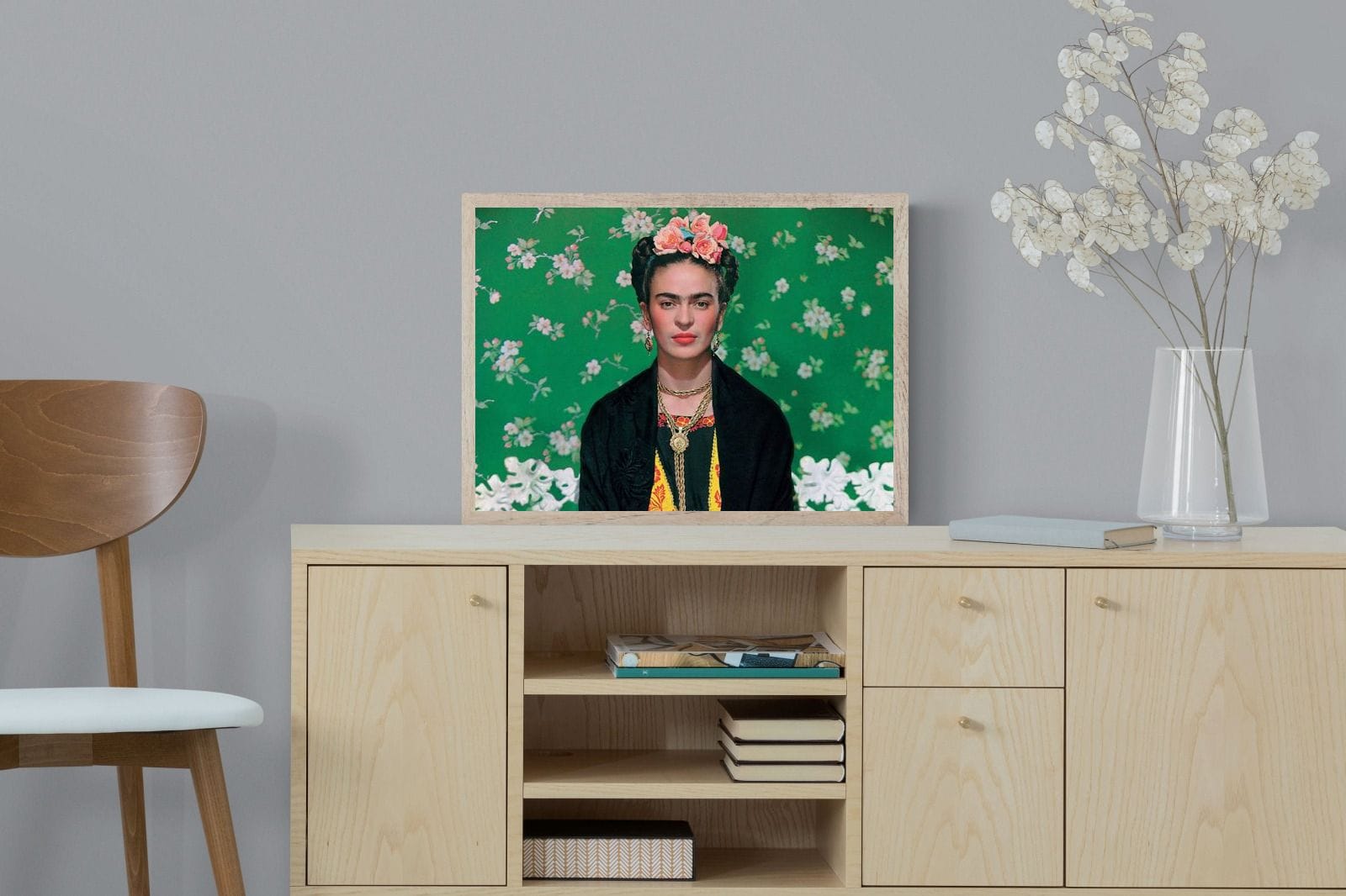 Fabulous Frida-Wall_Art-60 x 45cm-Mounted Canvas-Wood-Pixalot