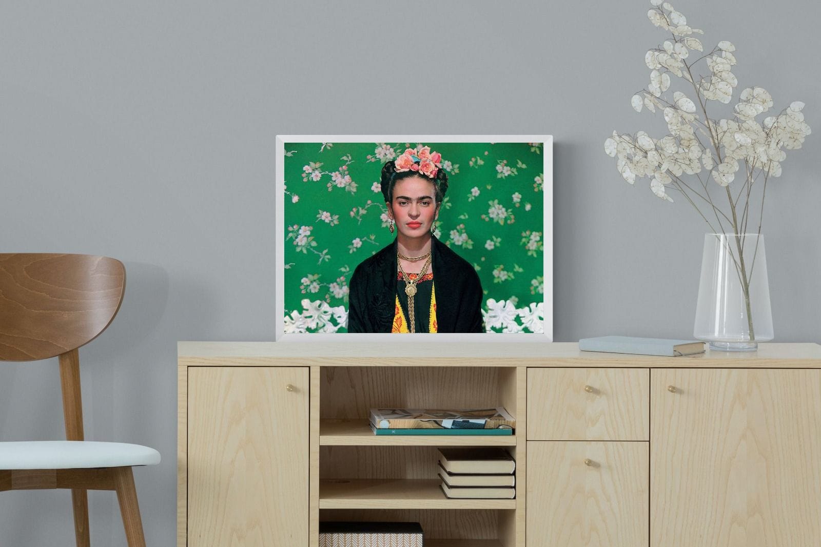 Fabulous Frida-Wall_Art-60 x 45cm-Mounted Canvas-White-Pixalot