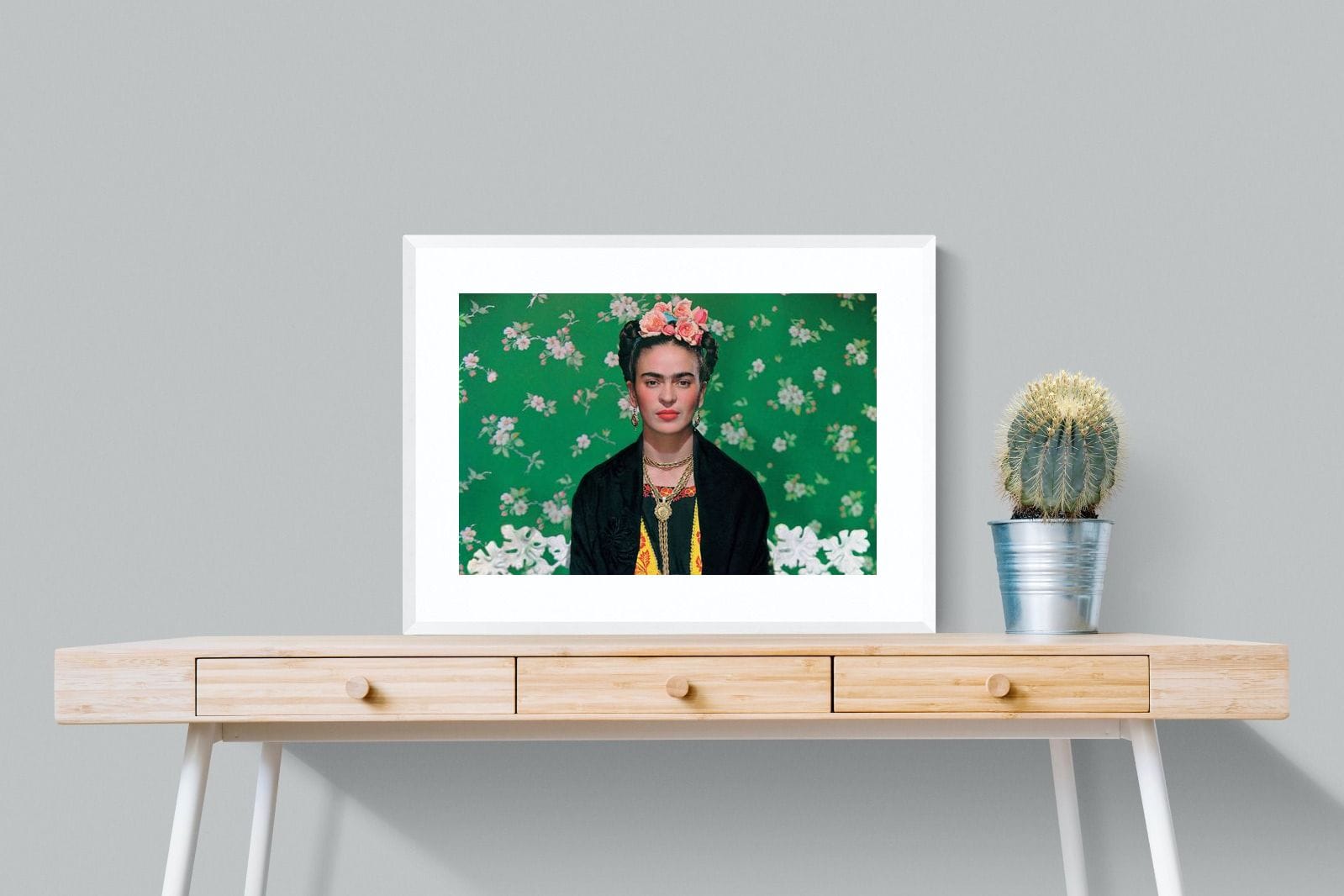 Fabulous Frida-Wall_Art-80 x 60cm-Framed Print-White-Pixalot