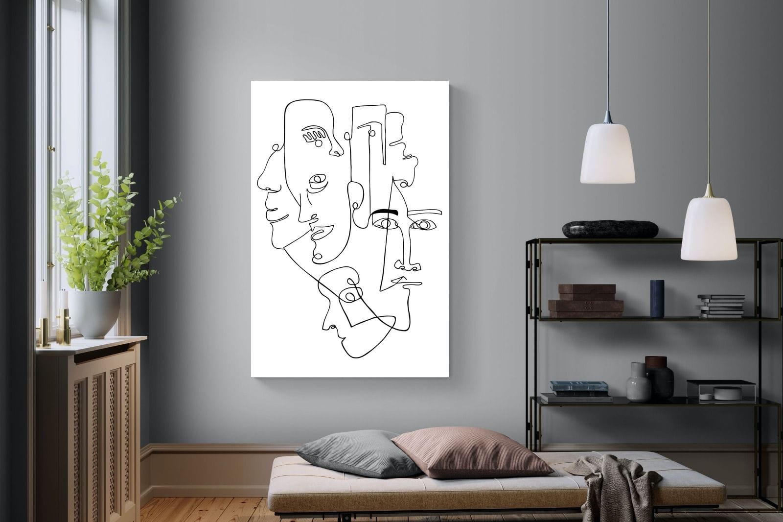 Face to Face-Wall_Art-120 x 180cm-Mounted Canvas-No Frame-Pixalot