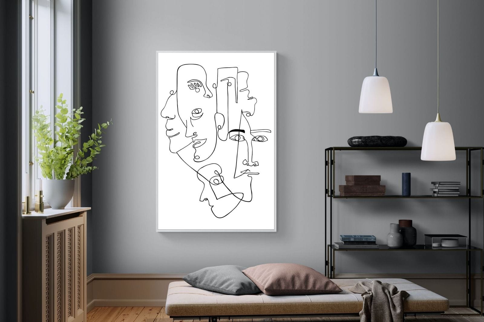 Face to Face-Wall_Art-120 x 180cm-Mounted Canvas-White-Pixalot