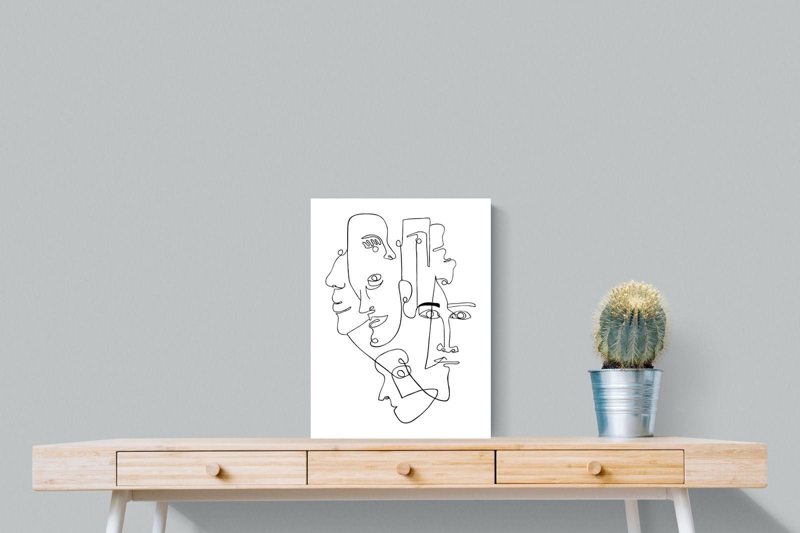 Face to Face-Wall_Art-45 x 60cm-Mounted Canvas-No Frame-Pixalot