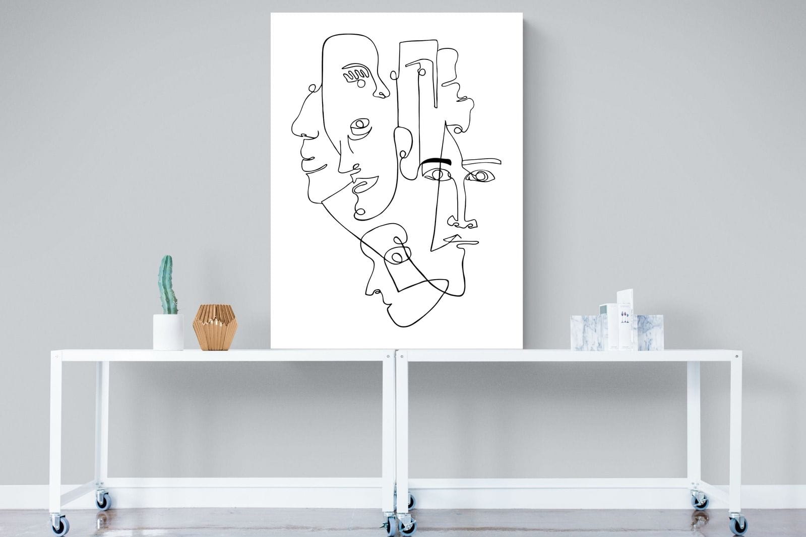Face to Face-Wall_Art-90 x 120cm-Mounted Canvas-No Frame-Pixalot