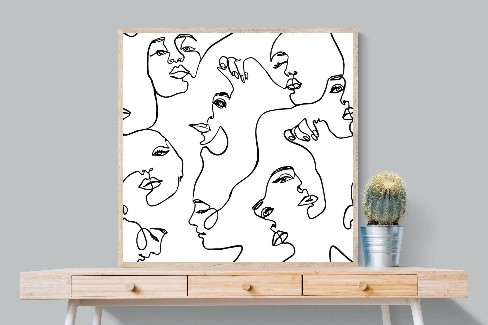 Faces of Fashion-Wall_Art-100 x 100cm-Mounted Canvas-Wood-Pixalot