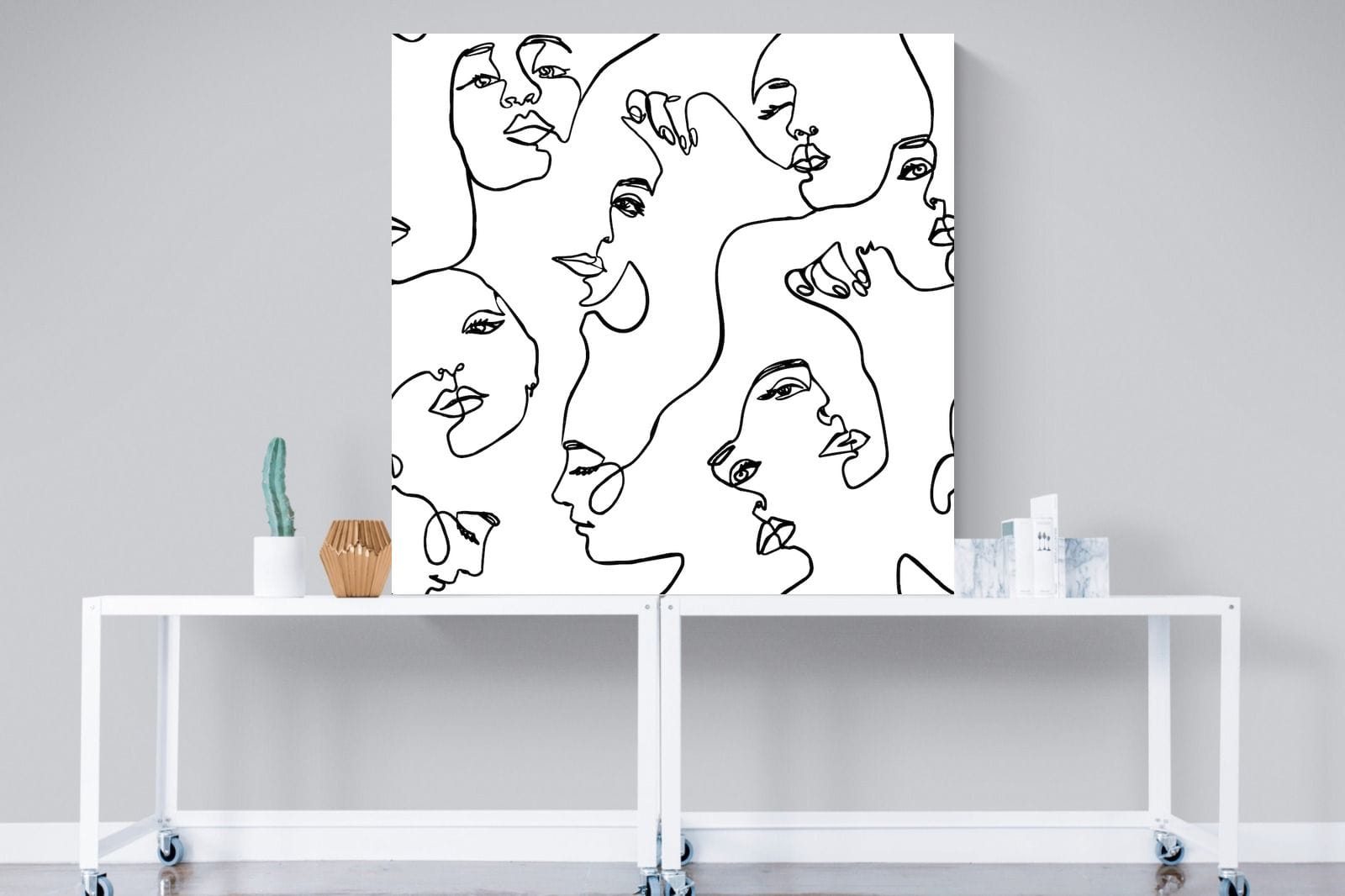Faces of Fashion-Wall_Art-120 x 120cm-Mounted Canvas-No Frame-Pixalot