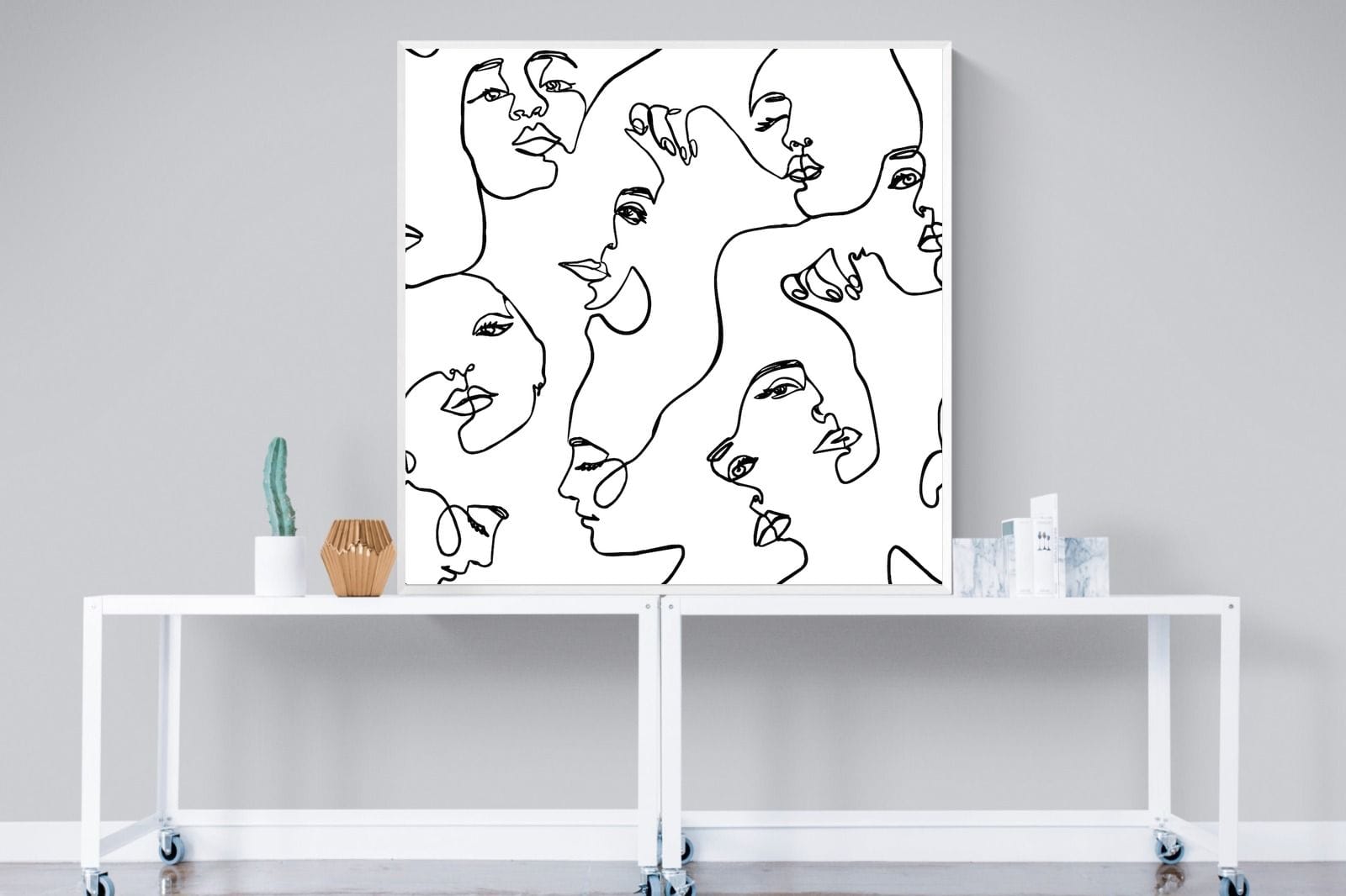 Faces of Fashion-Wall_Art-120 x 120cm-Mounted Canvas-White-Pixalot