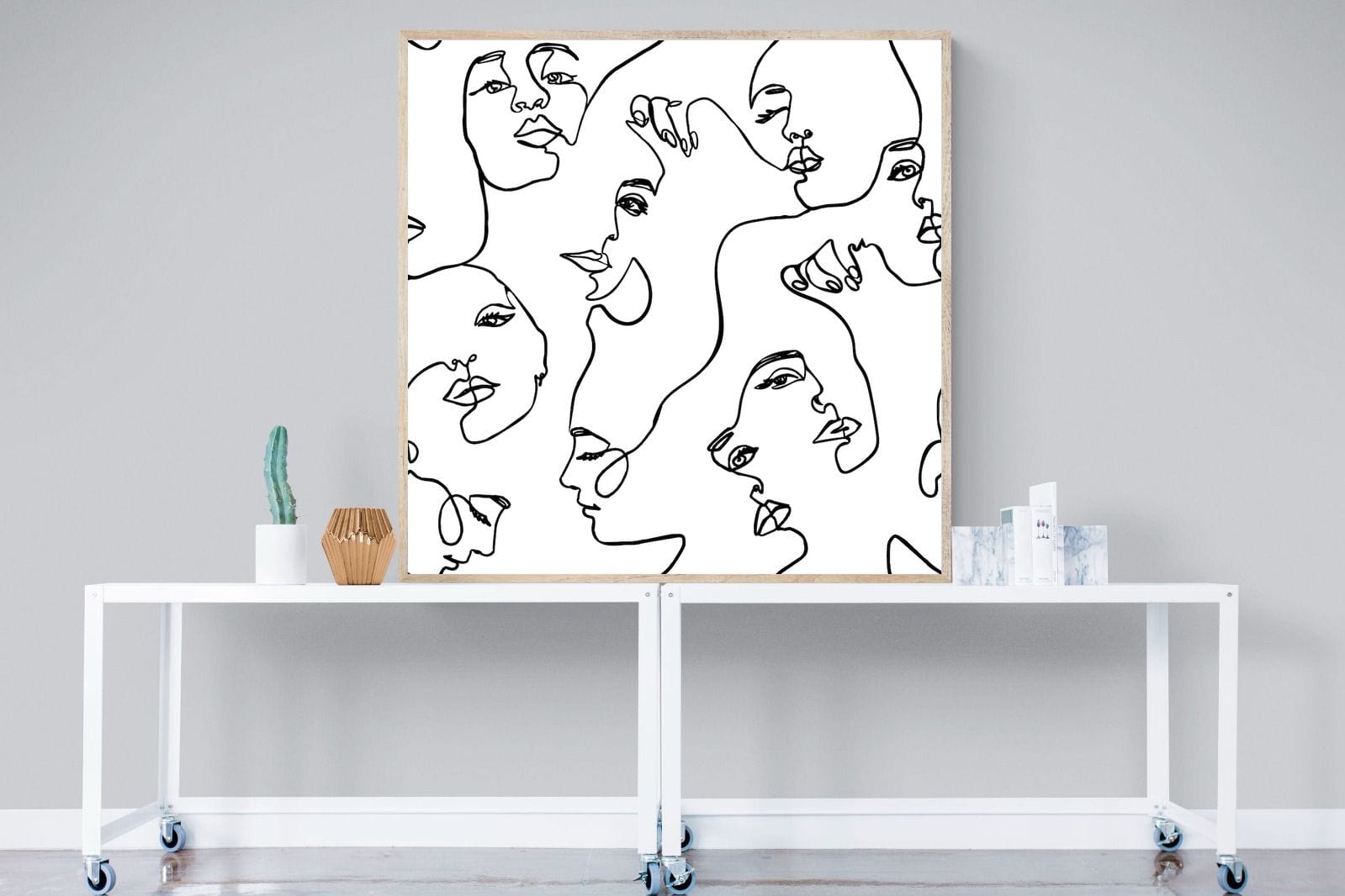Faces of Fashion-Wall_Art-120 x 120cm-Mounted Canvas-Wood-Pixalot