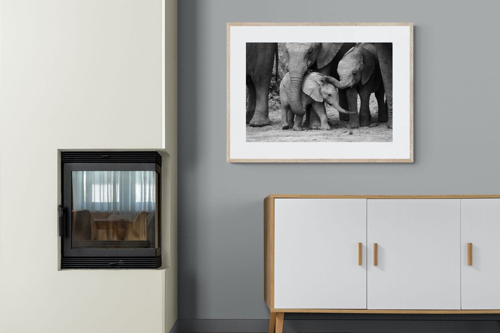 Family Ties-Wall_Art-100 x 75cm-Framed Print-Wood-Pixalot