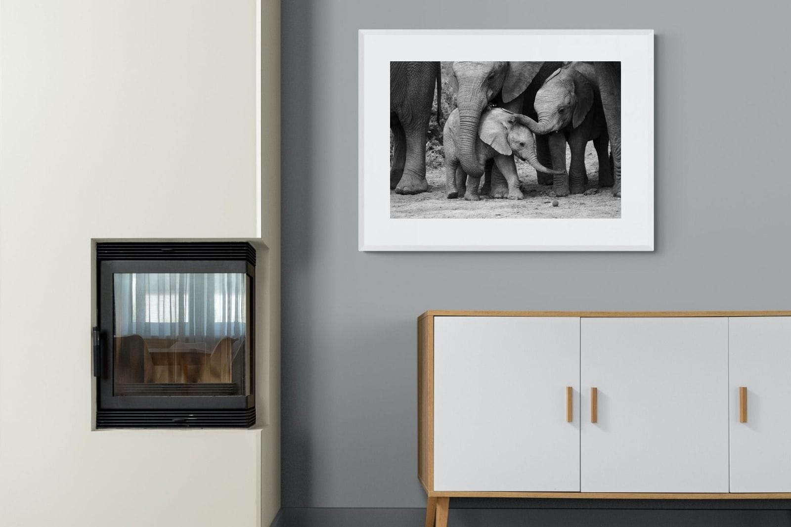 Family Ties-Wall_Art-100 x 75cm-Framed Print-White-Pixalot