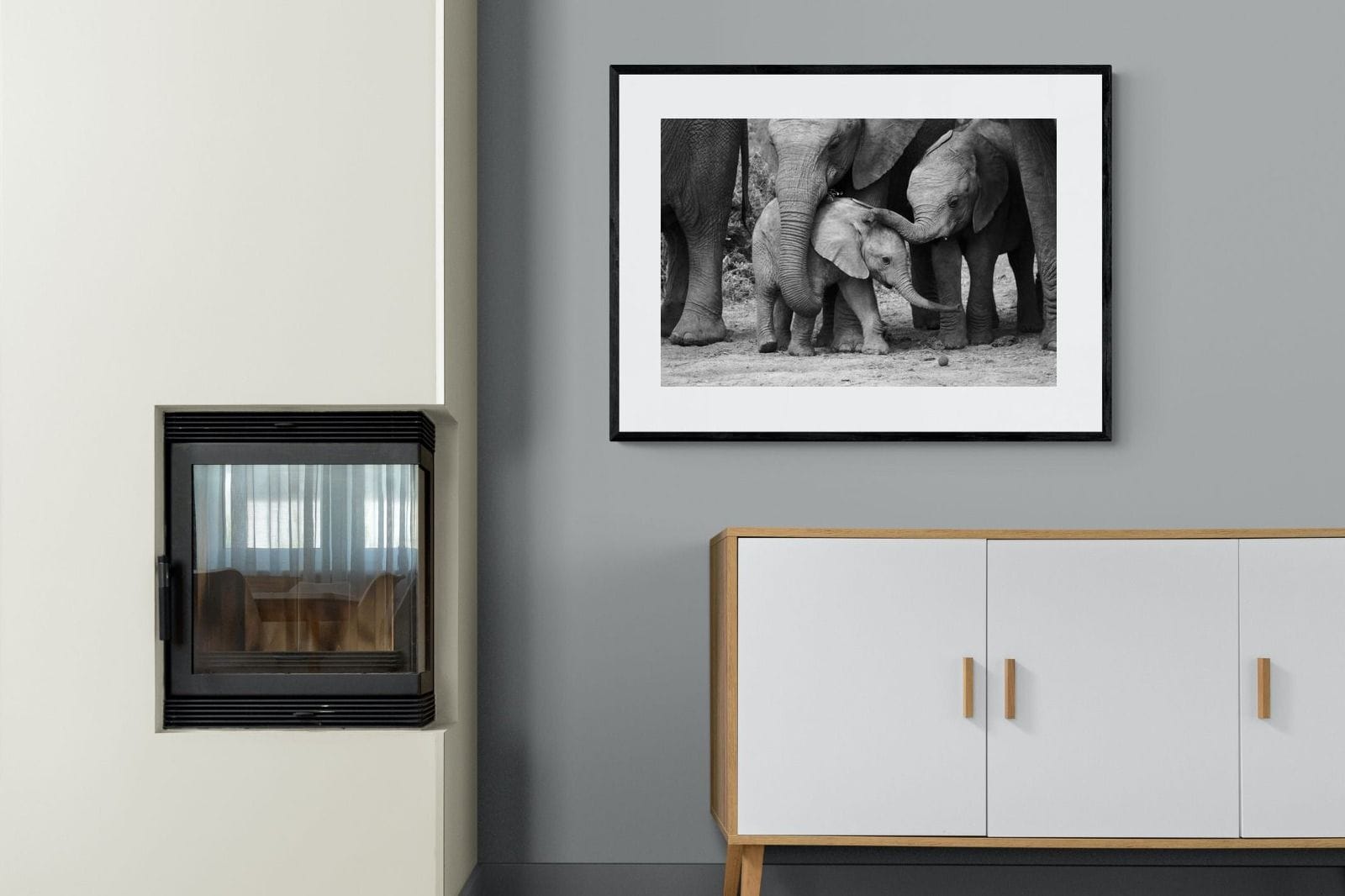 Family Ties-Wall_Art-100 x 75cm-Framed Print-Black-Pixalot