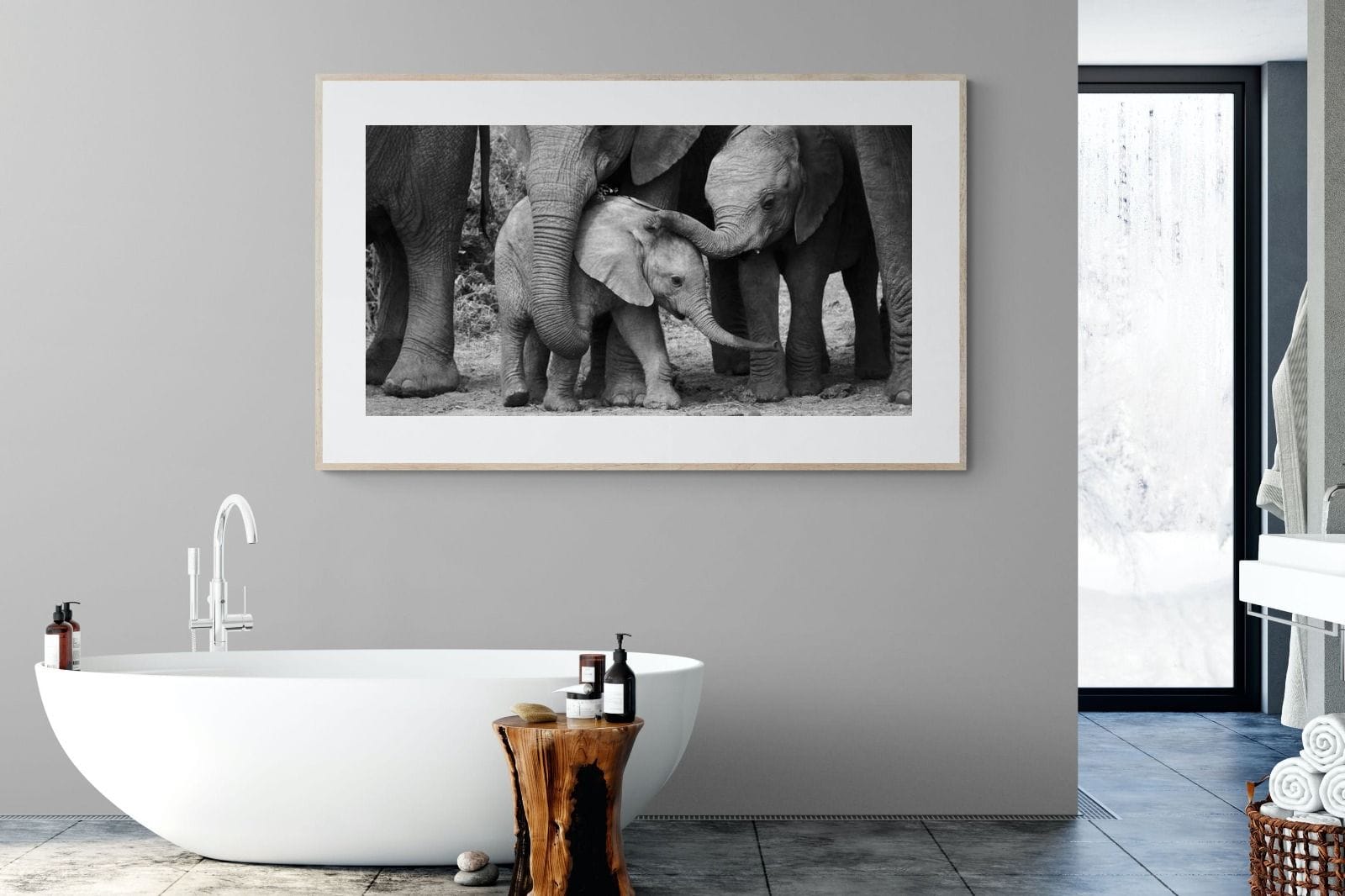 Family Ties-Wall_Art-180 x 110cm-Framed Print-Wood-Pixalot