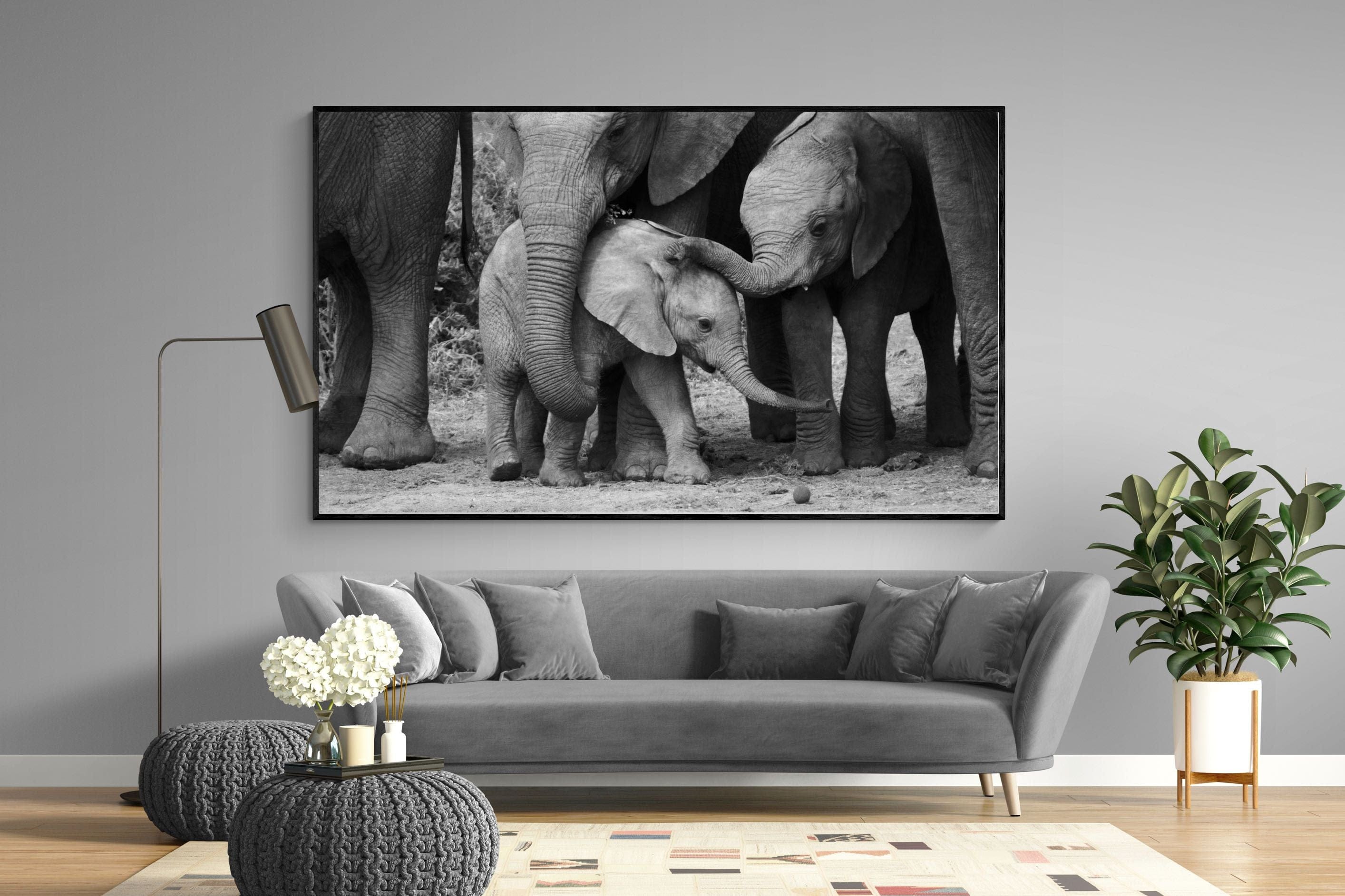 Family Ties-Wall_Art-220 x 130cm-Mounted Canvas-Black-Pixalot