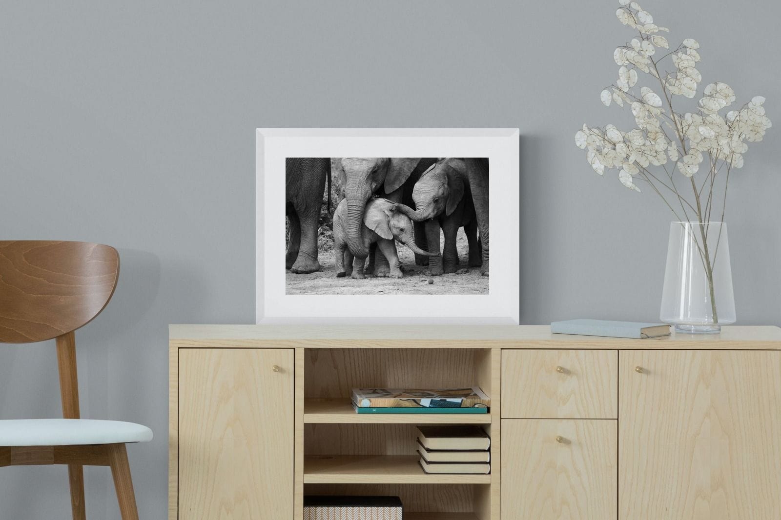 Family Ties-Wall_Art-60 x 45cm-Framed Print-White-Pixalot