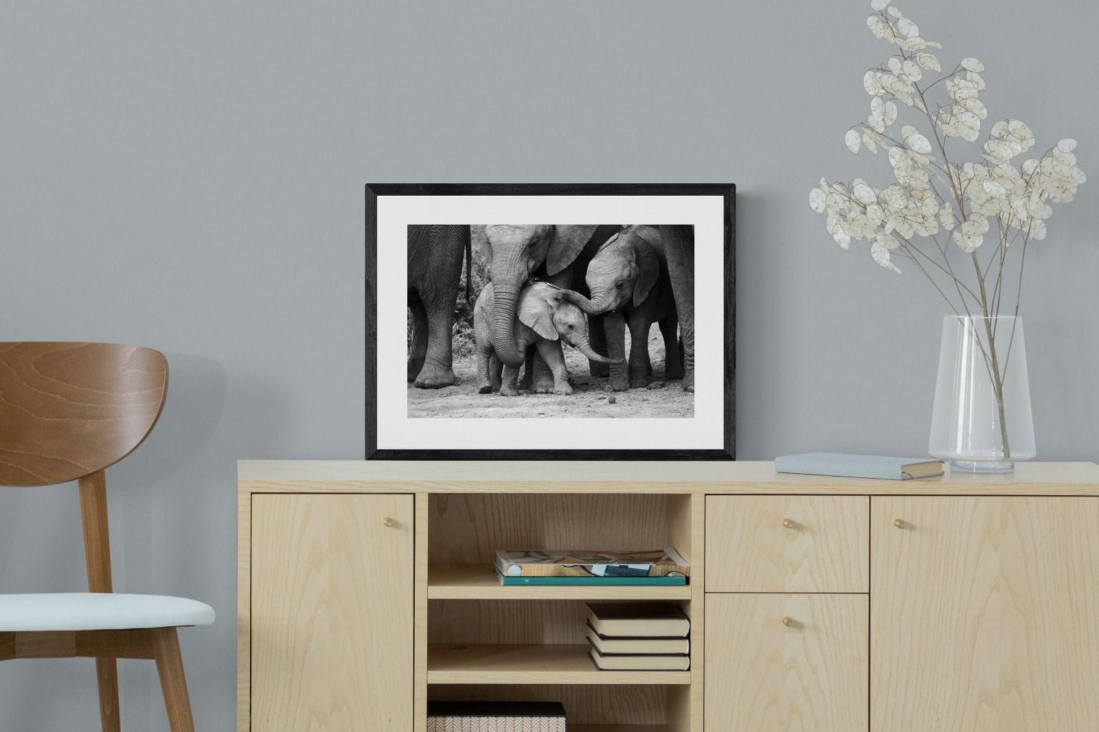 Family Ties-Wall_Art-60 x 45cm-Framed Print-Black-Pixalot