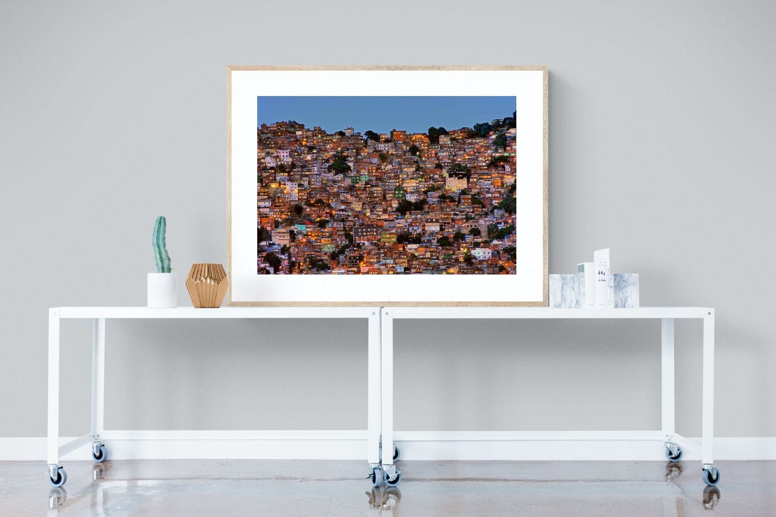 Favela da Rocinha-Wall_Art-120 x 90cm-Framed Print-Wood-Pixalot