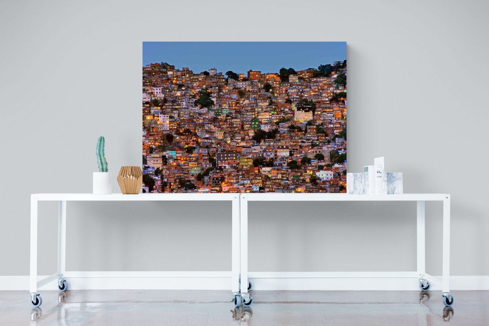 Favela da Rocinha-Wall_Art-120 x 90cm-Mounted Canvas-No Frame-Pixalot