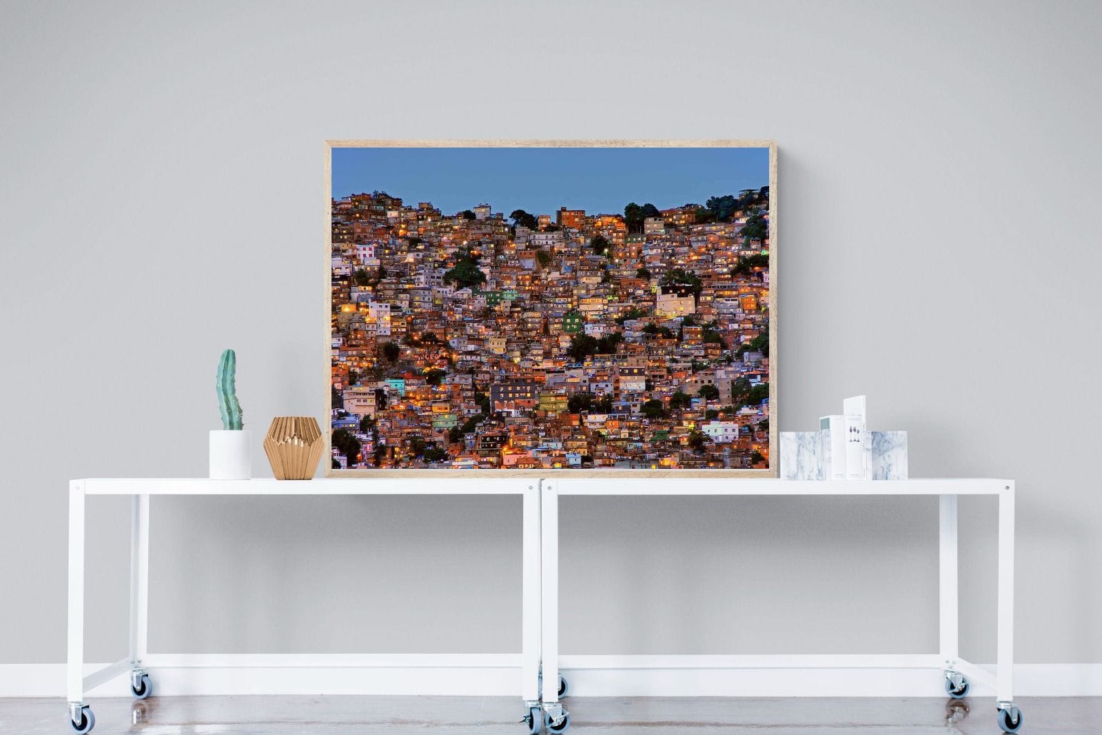 Favela da Rocinha-Wall_Art-120 x 90cm-Mounted Canvas-Wood-Pixalot