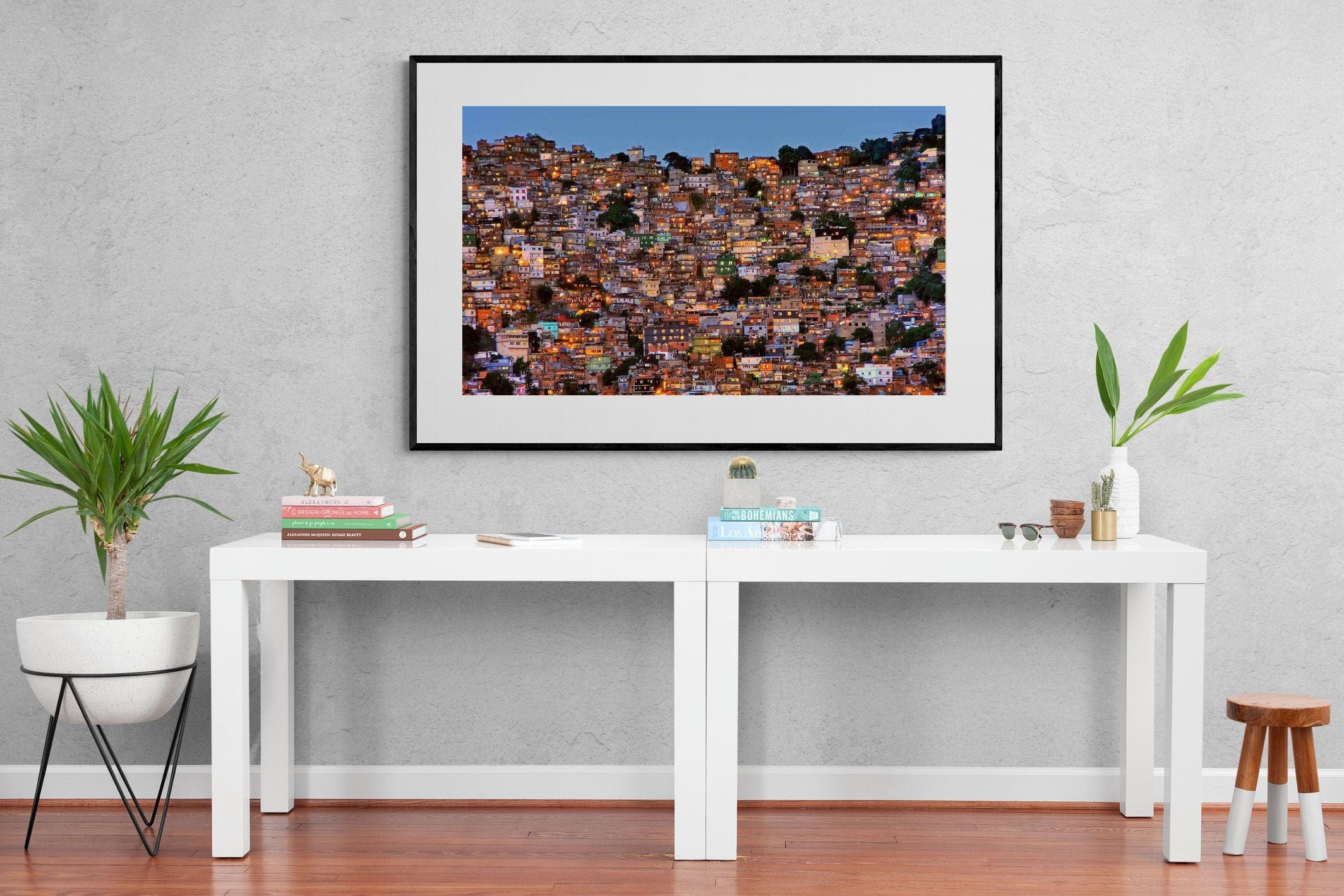 Favela da Rocinha-Wall_Art-150 x 100cm-Framed Print-Black-Pixalot