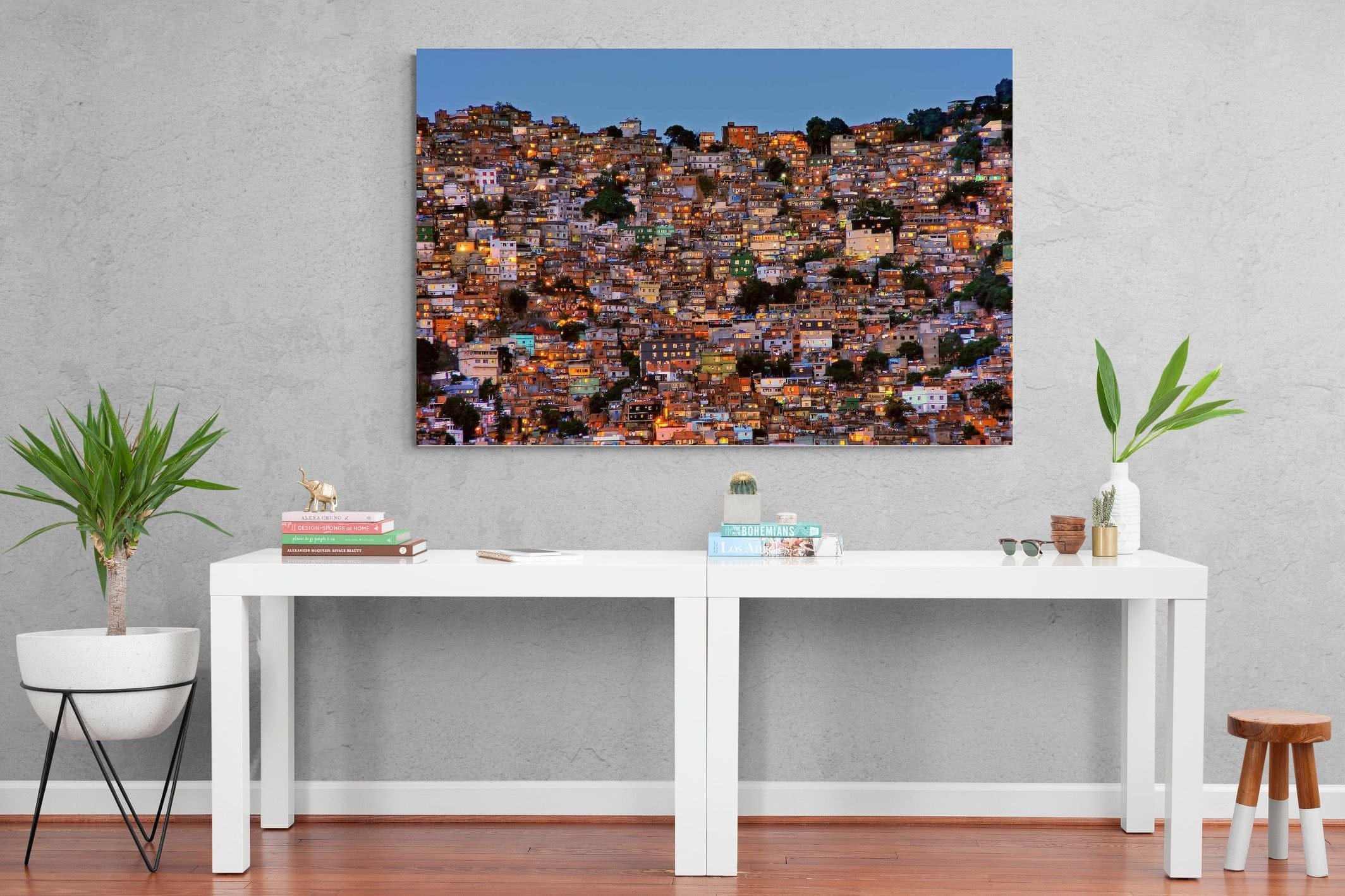 Favela da Rocinha-Wall_Art-150 x 100cm-Mounted Canvas-No Frame-Pixalot