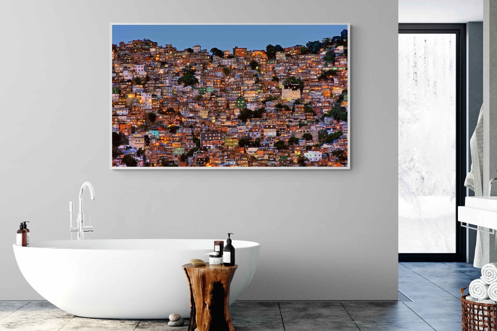 Favela da Rocinha-Wall_Art-180 x 110cm-Mounted Canvas-White-Pixalot