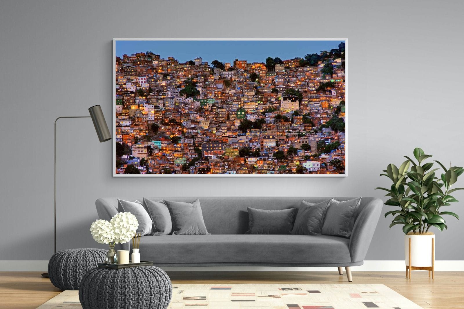 Favela da Rocinha-Wall_Art-220 x 130cm-Mounted Canvas-White-Pixalot