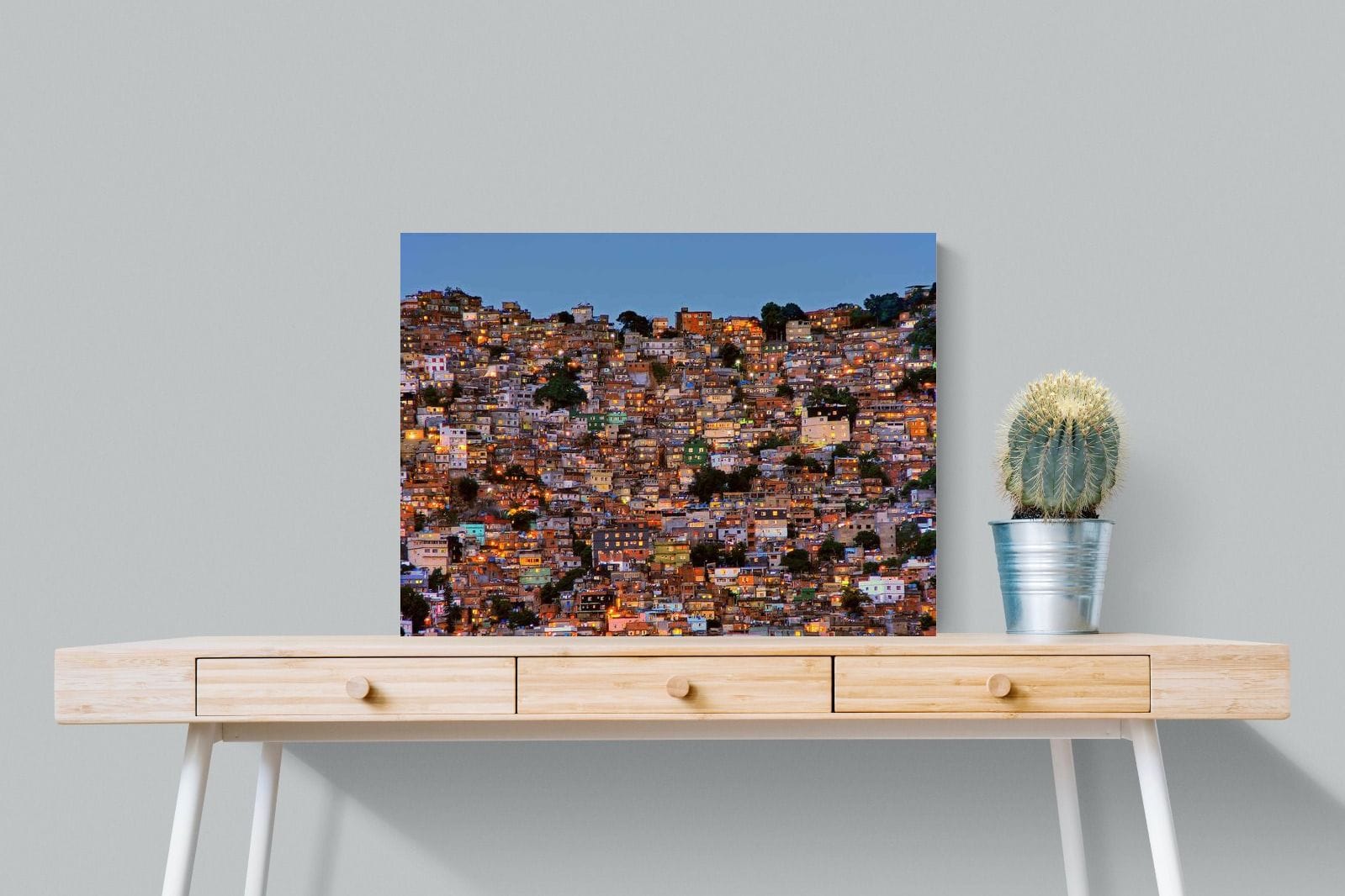 Favela da Rocinha-Wall_Art-80 x 60cm-Mounted Canvas-No Frame-Pixalot