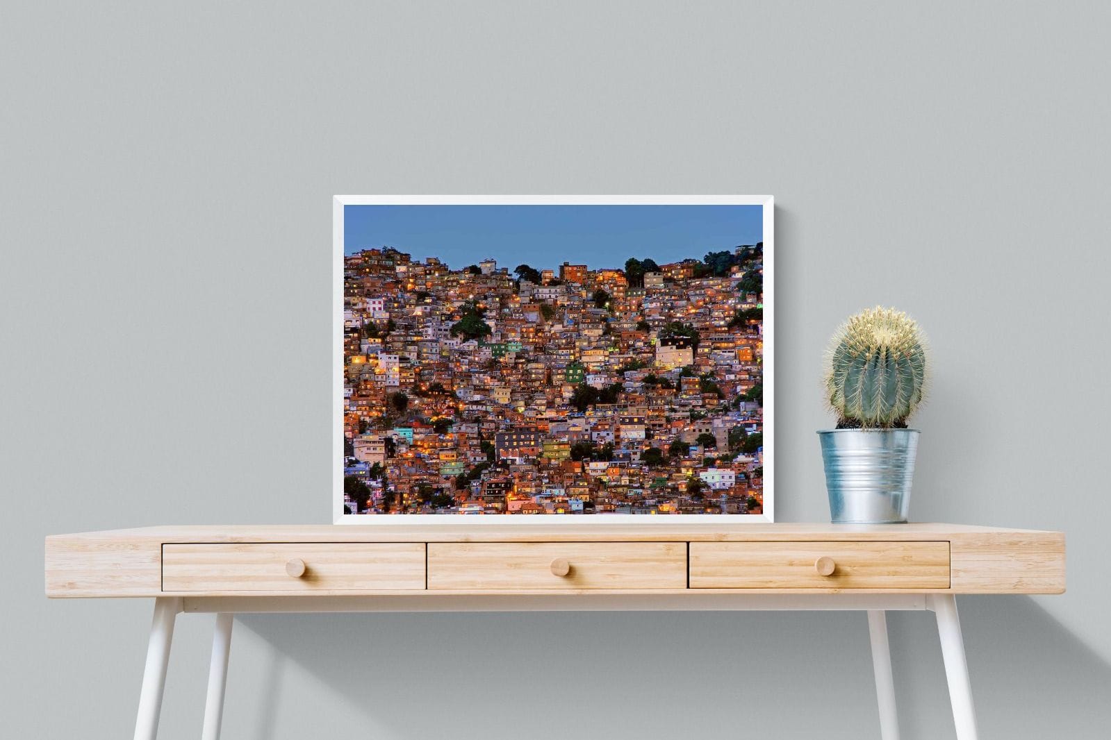 Favela da Rocinha-Wall_Art-80 x 60cm-Mounted Canvas-White-Pixalot