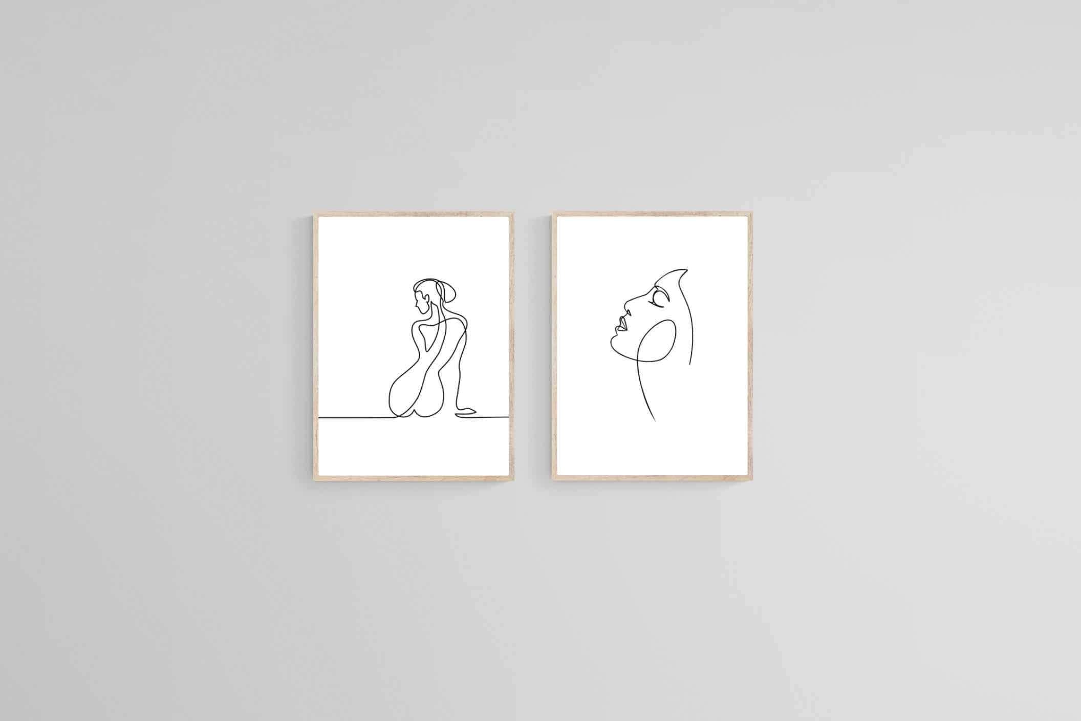 Female Form Set-Wall_Art-60 x 80cm (x2)-Framed Print-Wood-Pixalot