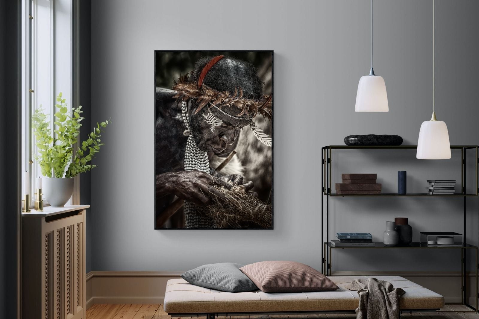 Fire Starter-Wall_Art-120 x 180cm-Mounted Canvas-Black-Pixalot