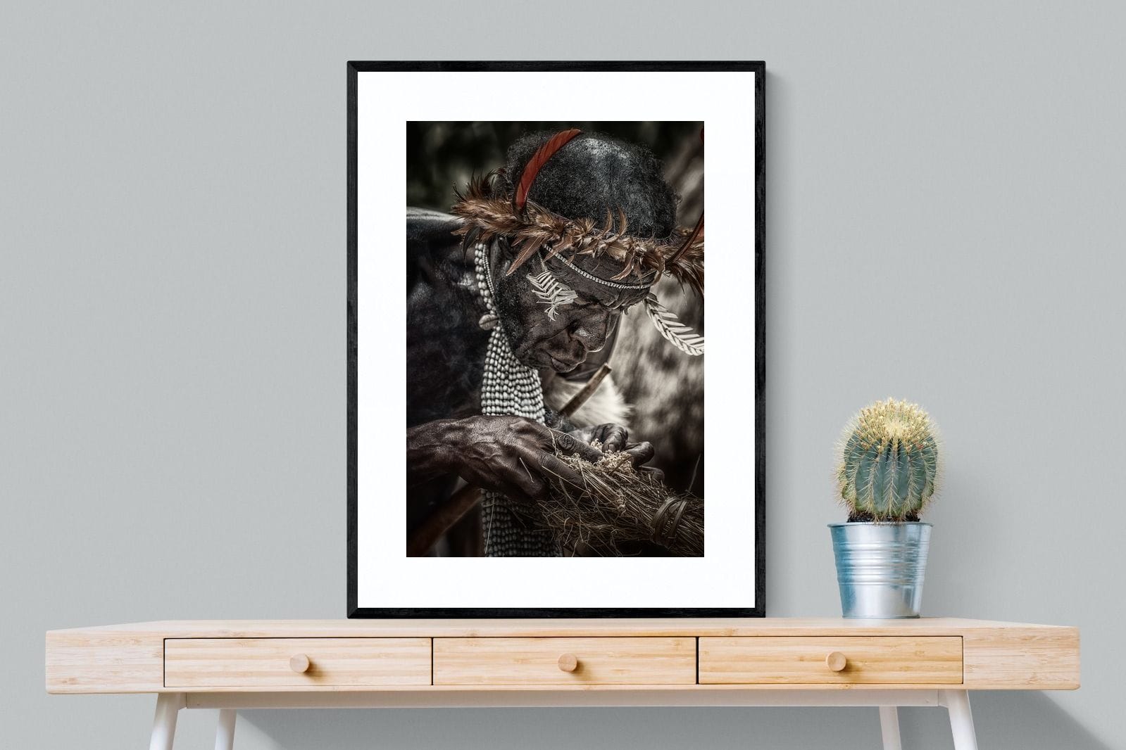 Fire Starter-Wall_Art-75 x 100cm-Framed Print-Black-Pixalot