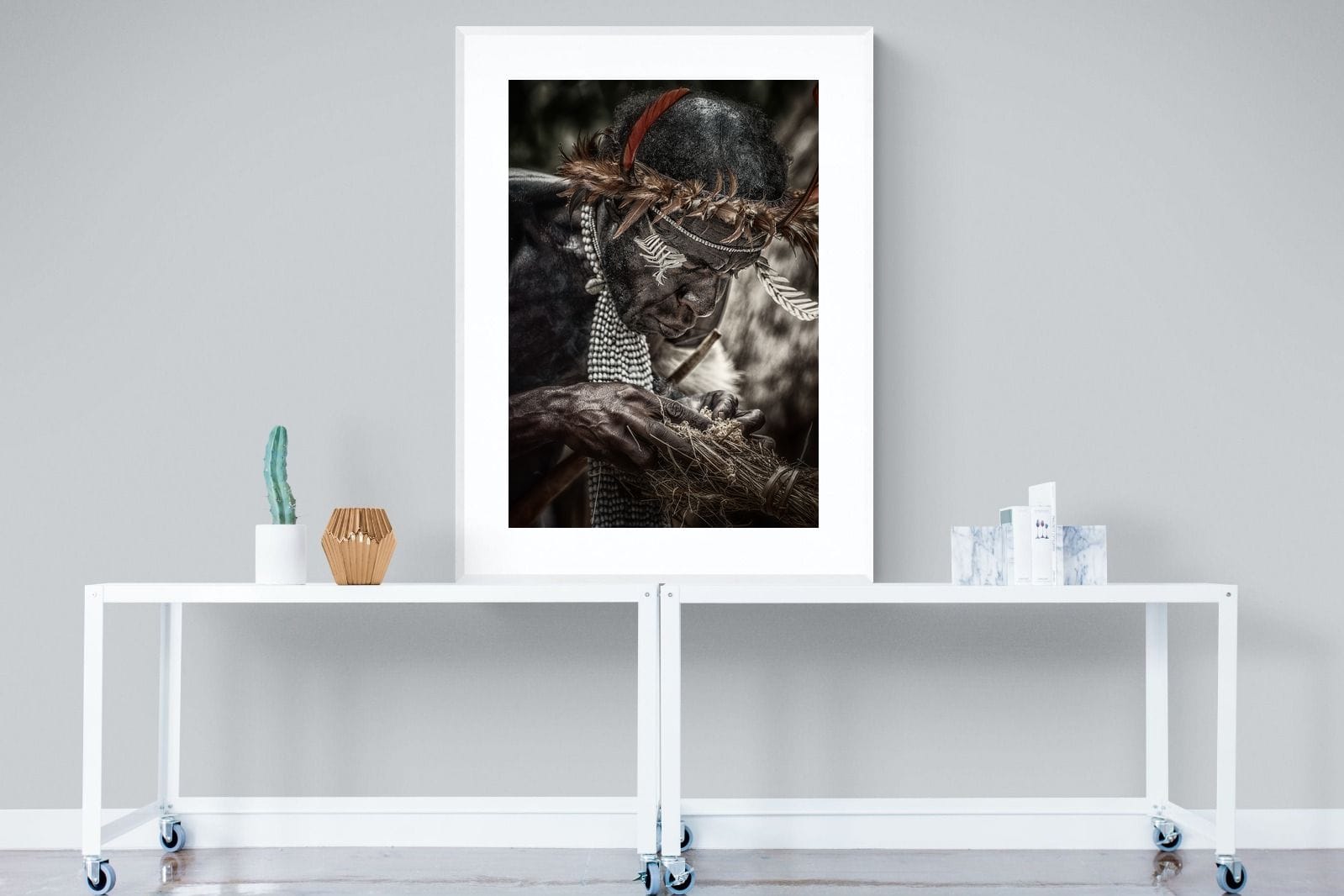 Fire Starter-Wall_Art-90 x 120cm-Framed Print-White-Pixalot