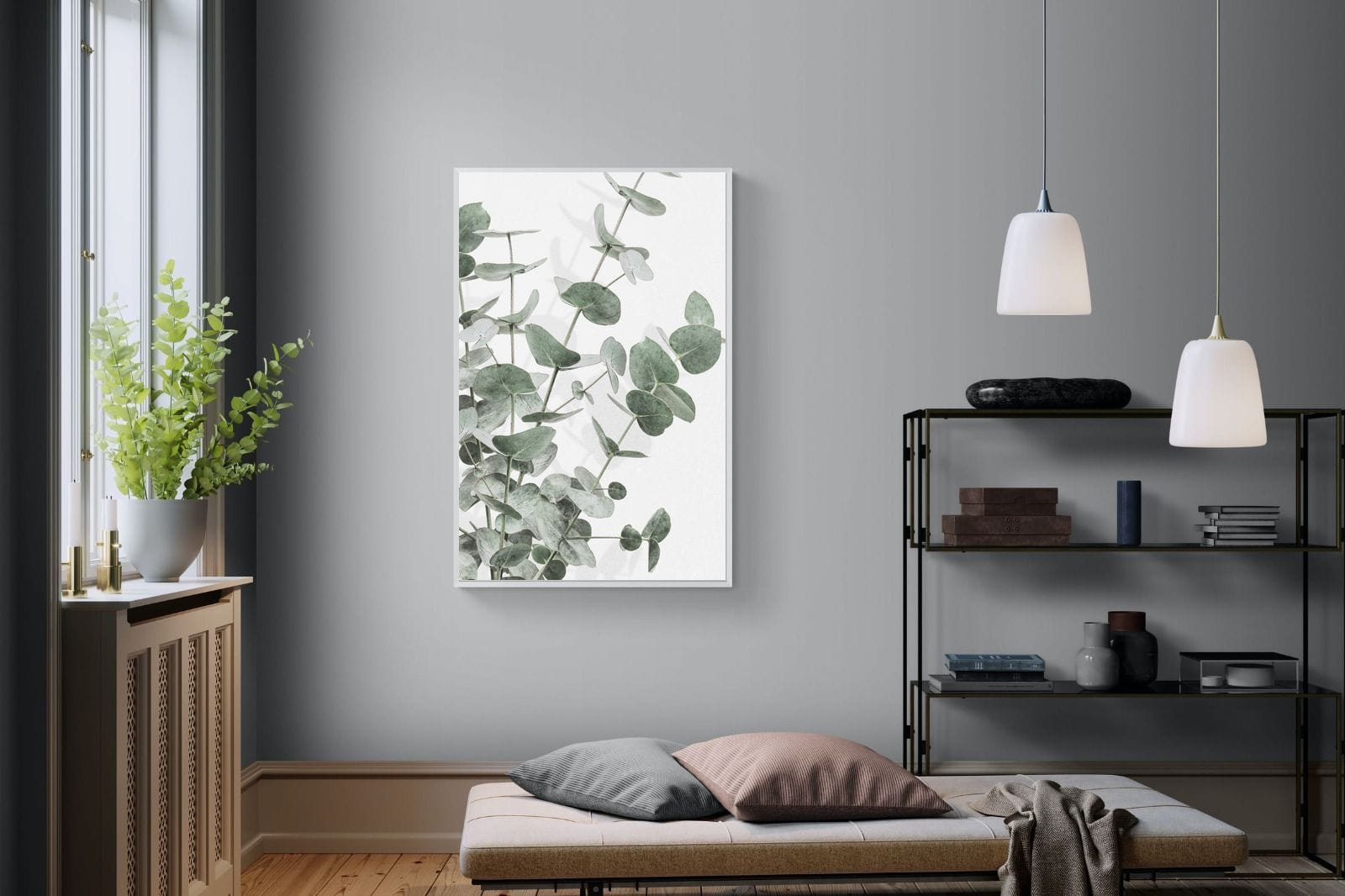 Flourishing Eucalyptus-Wall_Art-100 x 150cm-Mounted Canvas-White-Pixalot