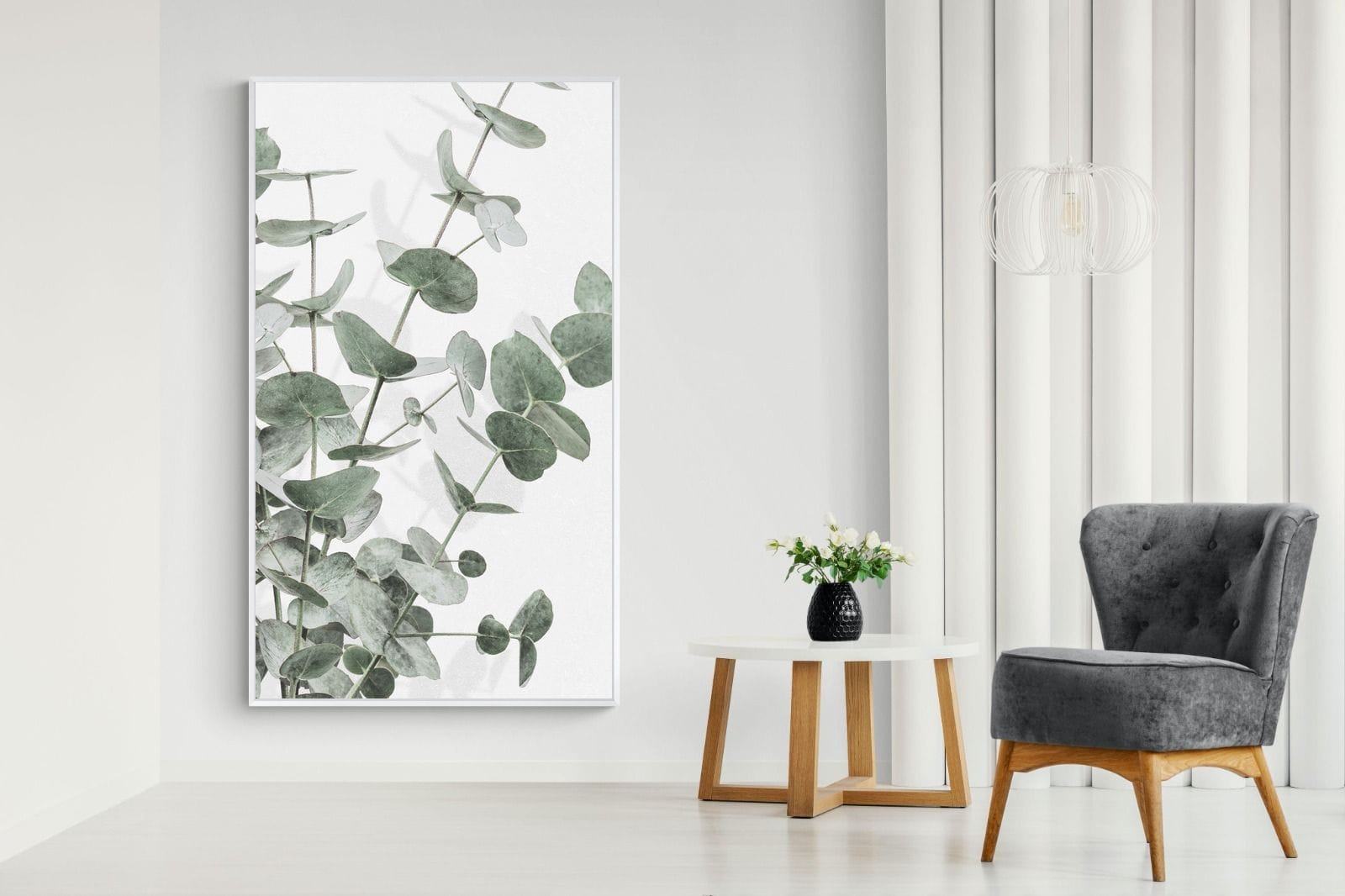 Flourishing Eucalyptus-Wall_Art-130 x 220cm-Mounted Canvas-White-Pixalot