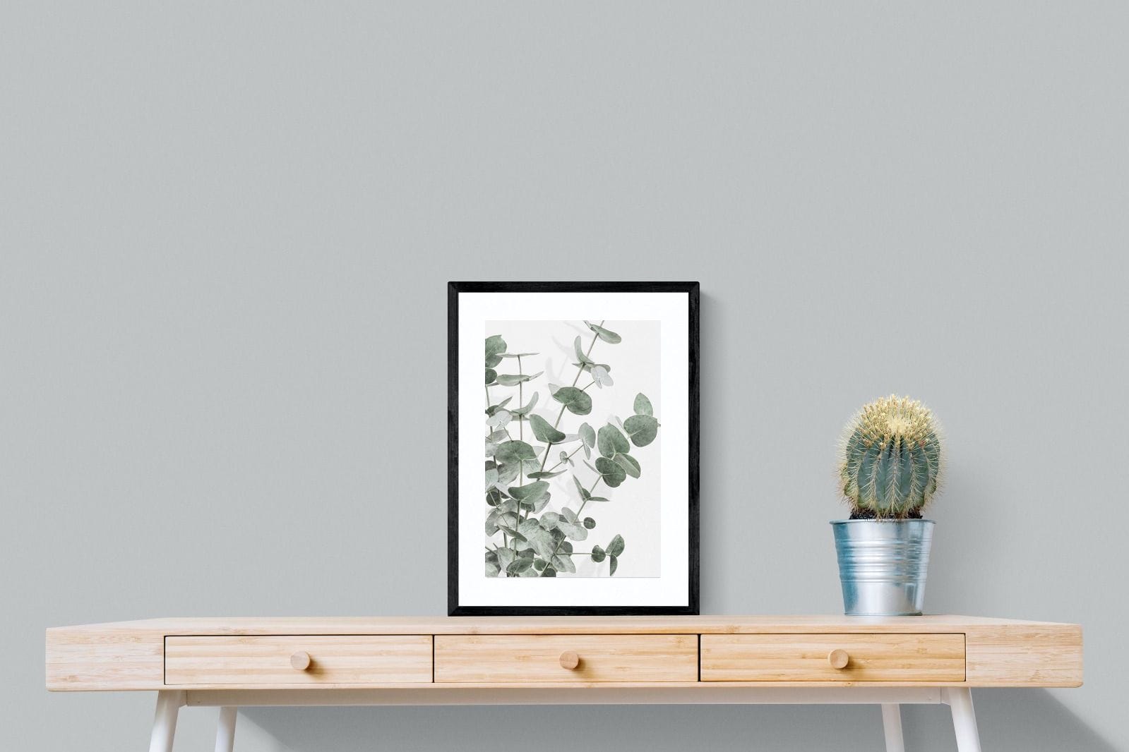 Flourishing Eucalyptus-Wall_Art-45 x 60cm-Framed Print-Black-Pixalot