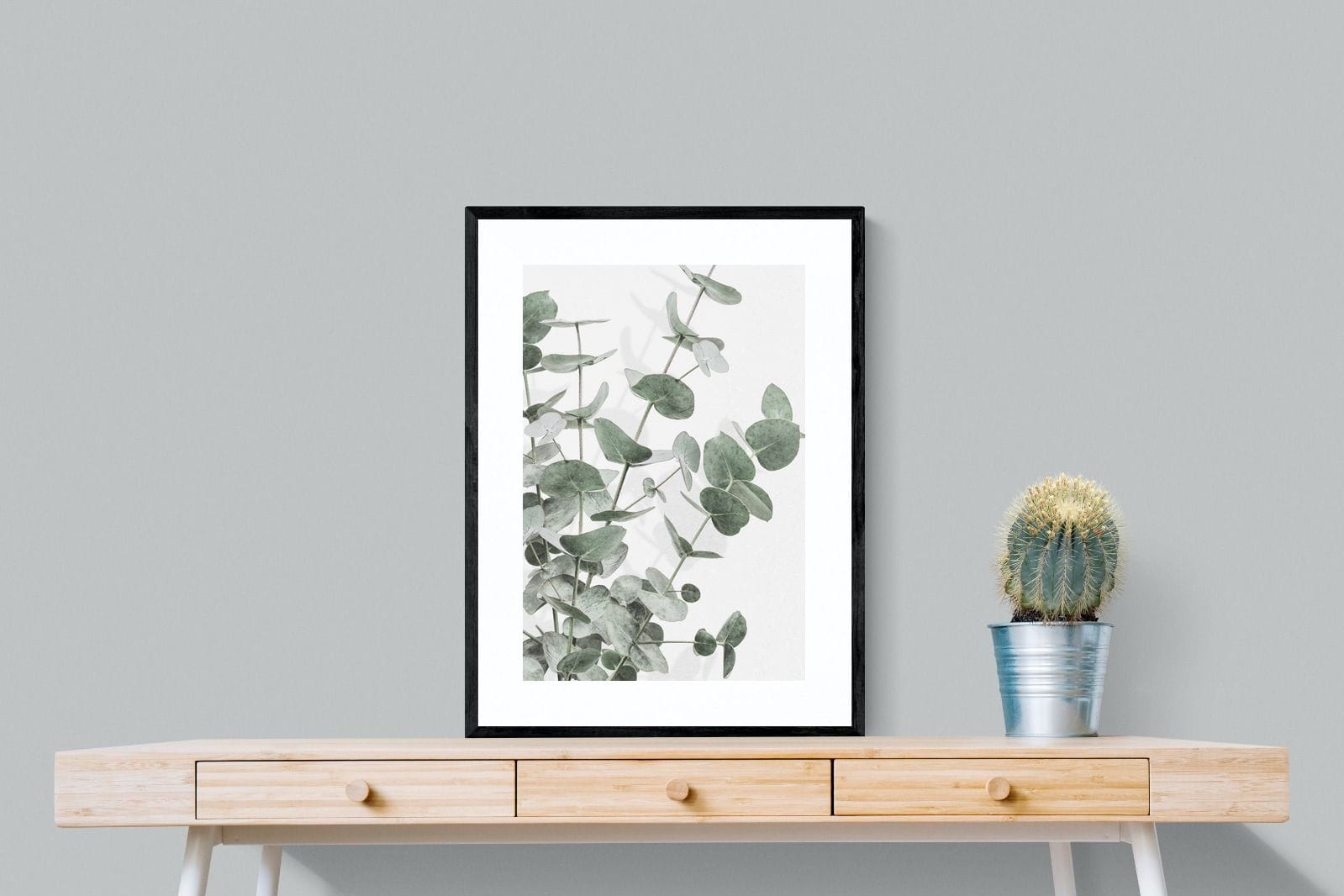 Flourishing Eucalyptus-Wall_Art-60 x 80cm-Framed Print-Black-Pixalot