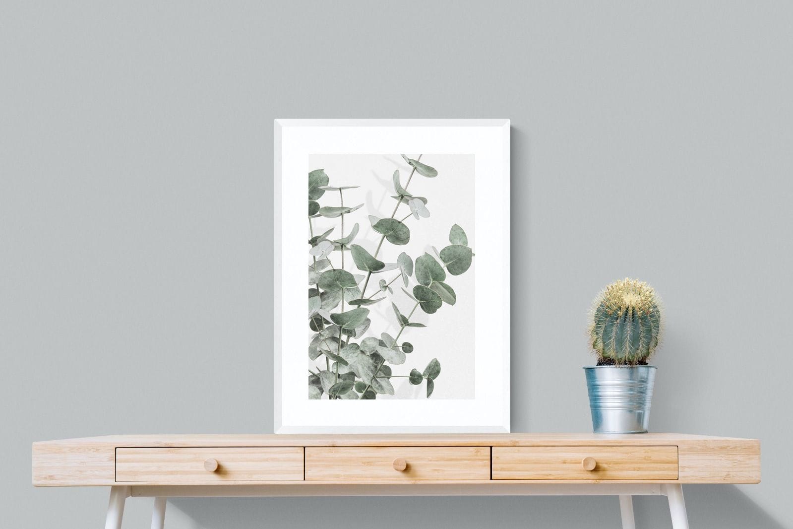 Flourishing Eucalyptus-Wall_Art-60 x 80cm-Framed Print-White-Pixalot